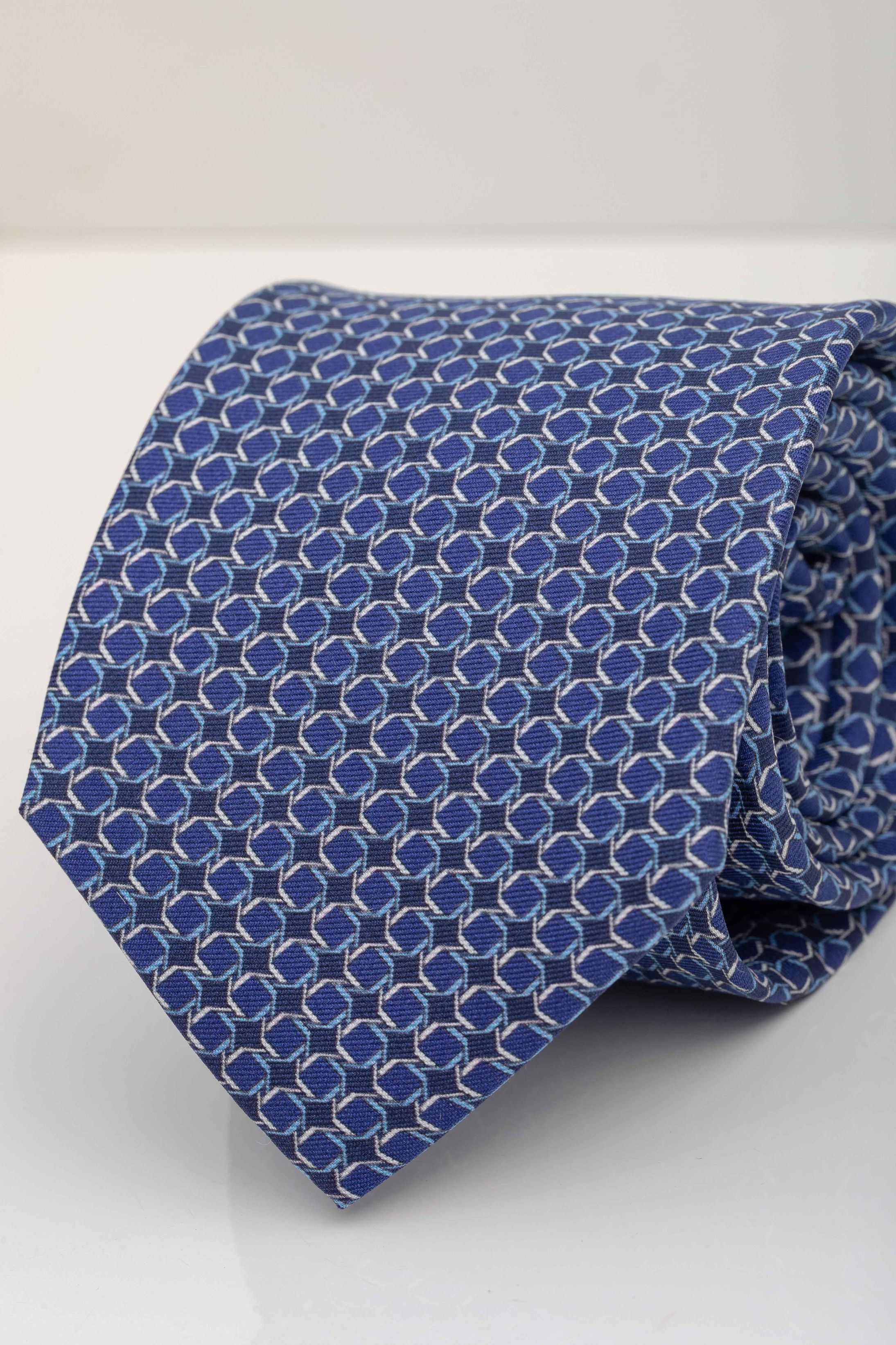 Gravata Seda Italiana Azul