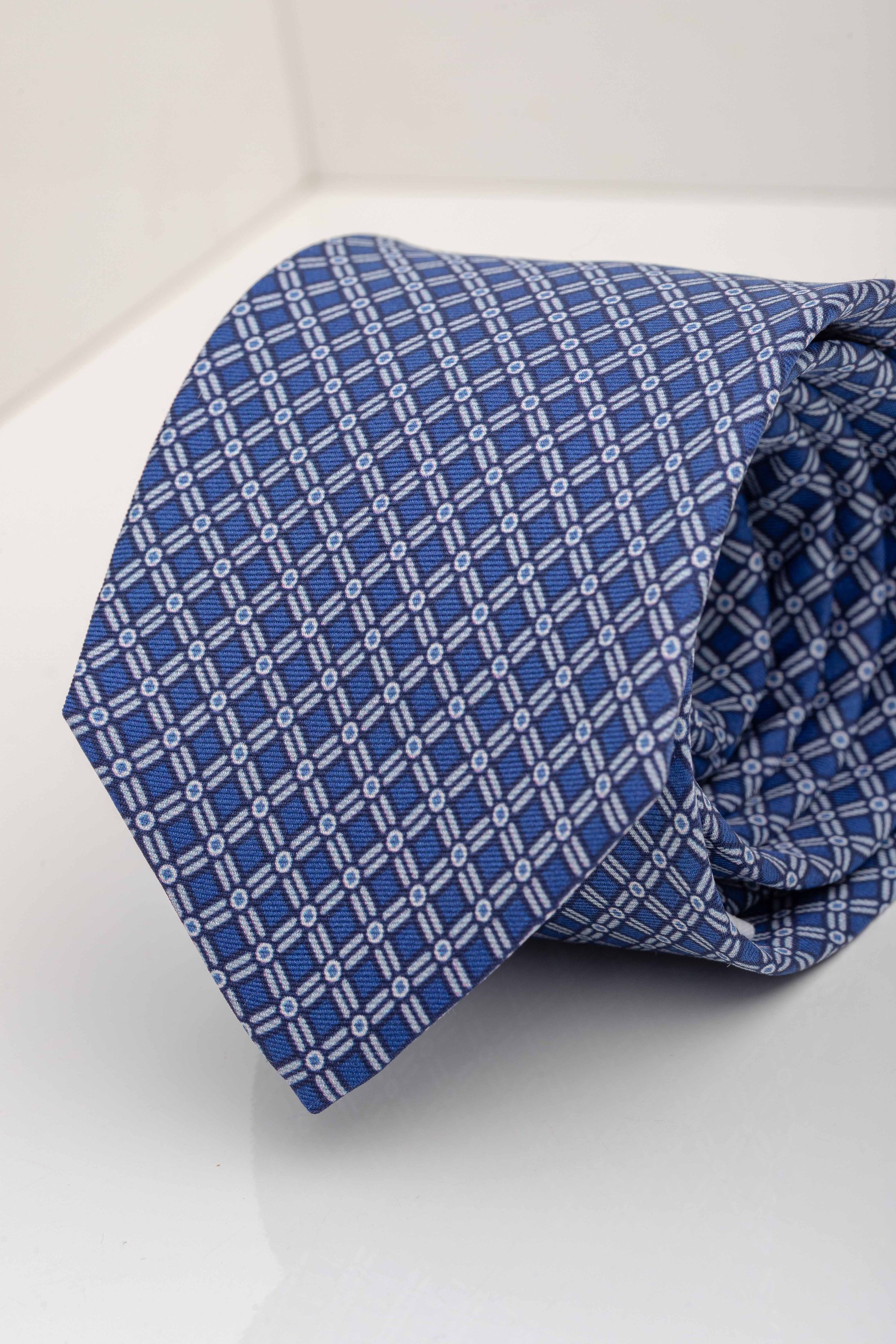 Gravata Seda Italiana azul 