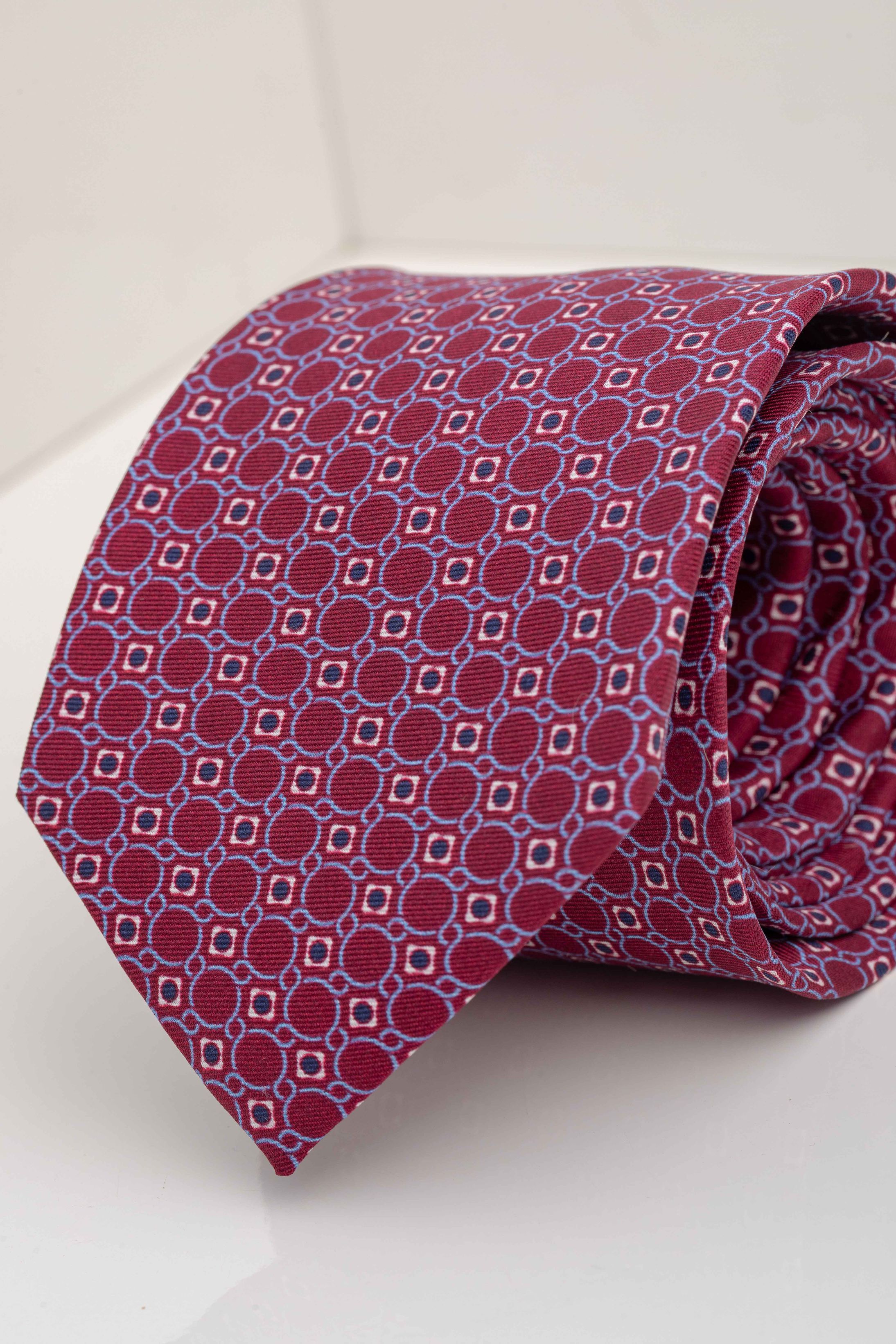 Gravata Seda Italiana vinho