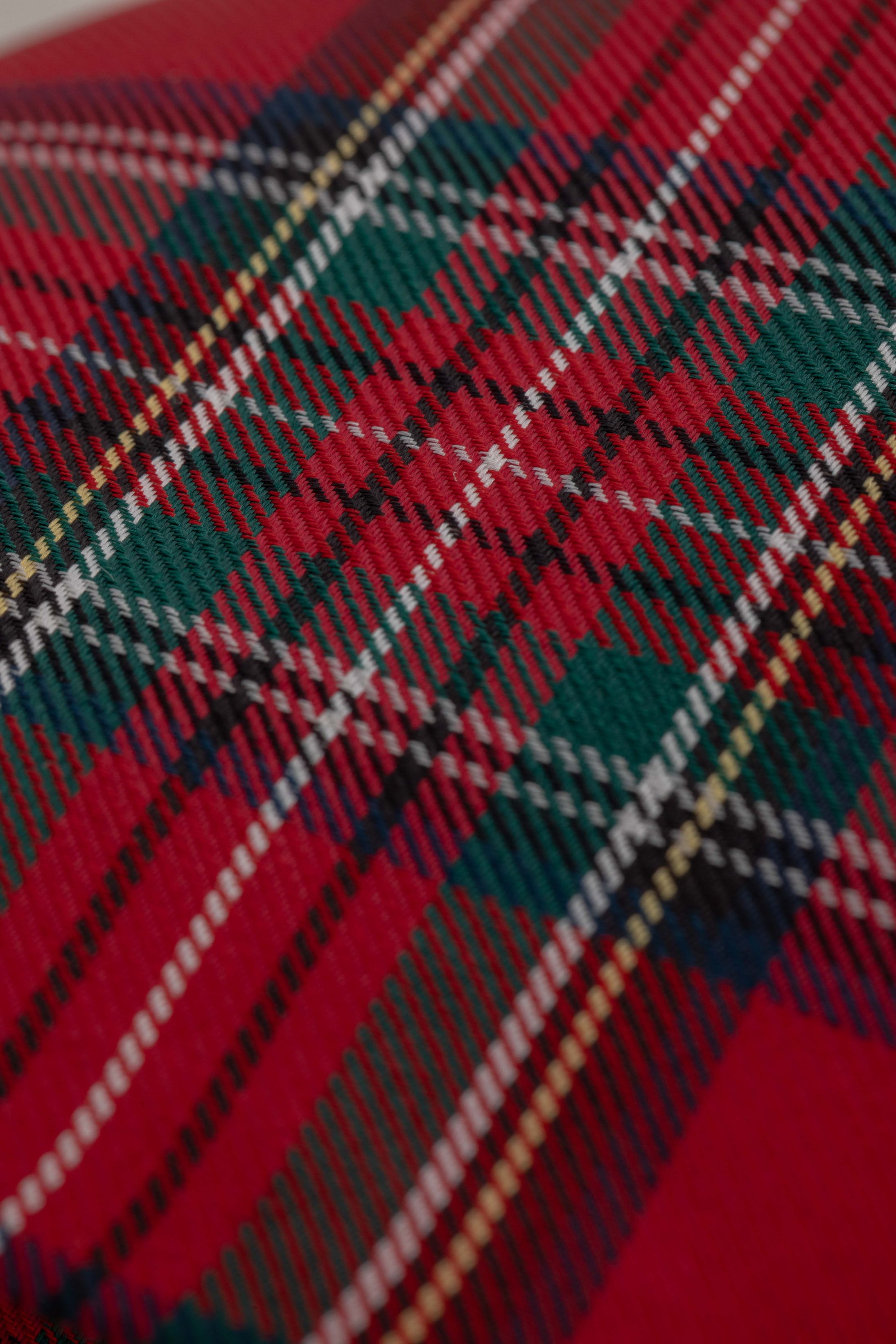 Gravata Seda Italiana Xadrez Vermelha