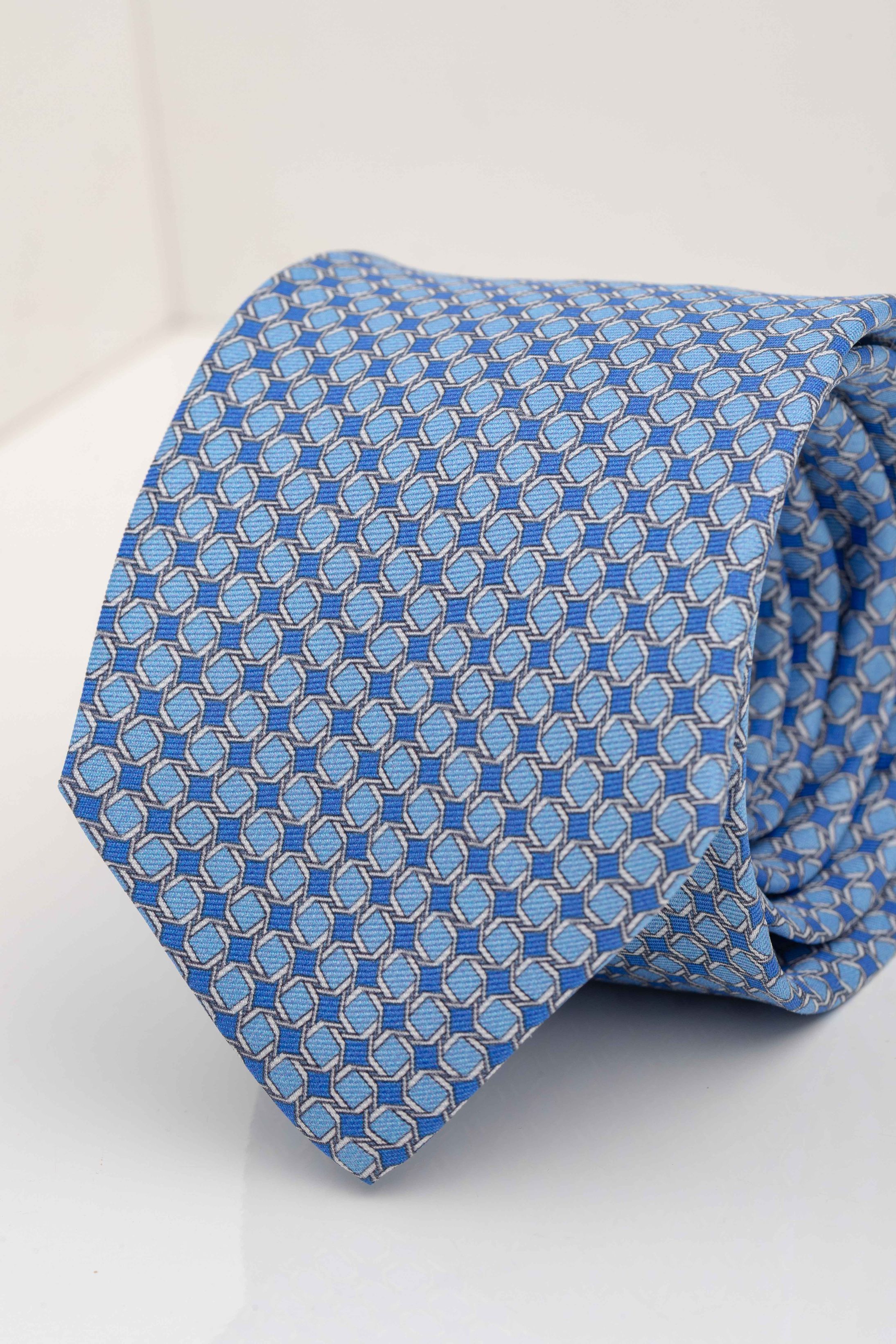 Gravata Seda Italiana Azul Claro