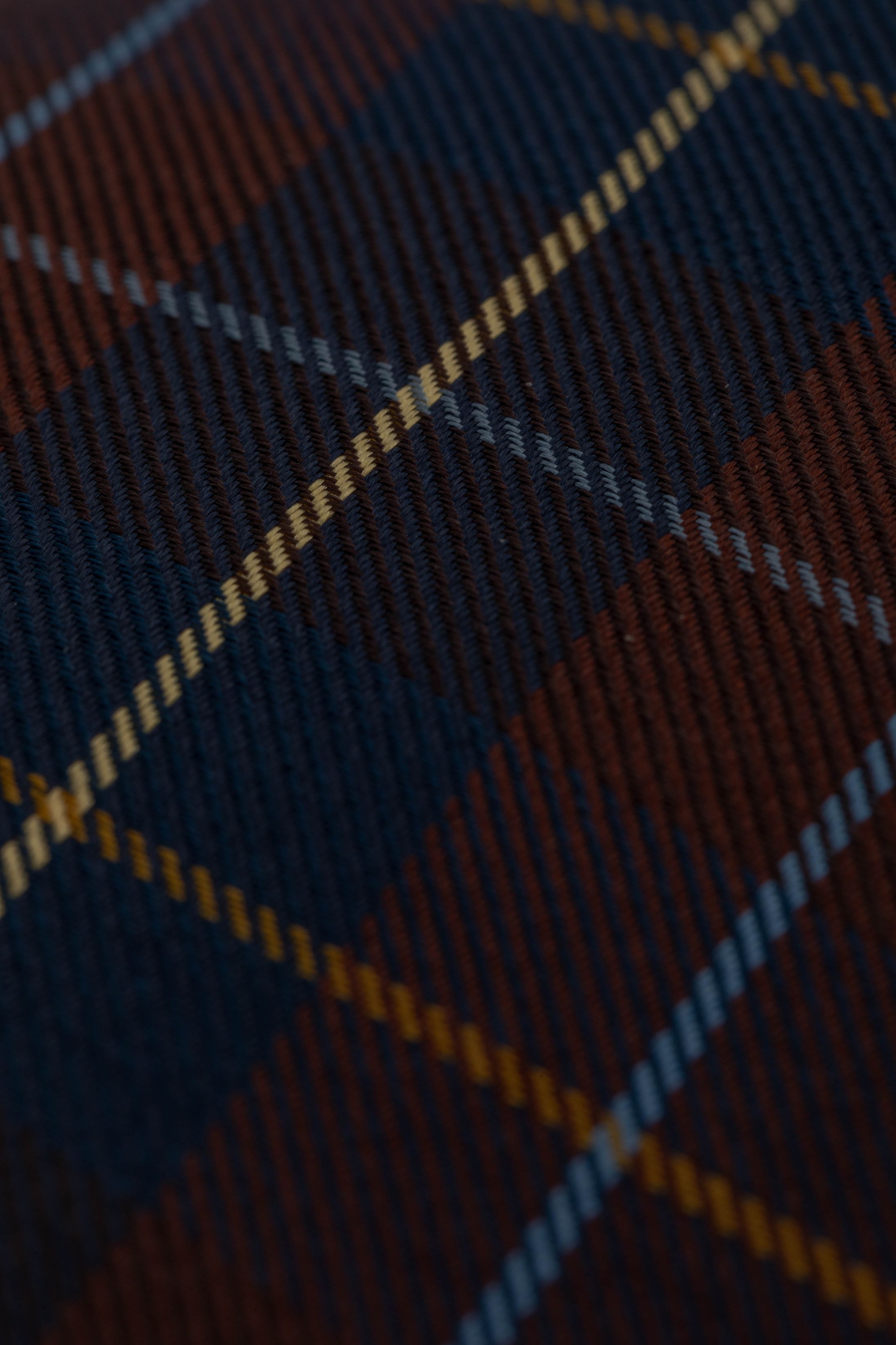 Gravata Seda Italiana Xadrez Marrom