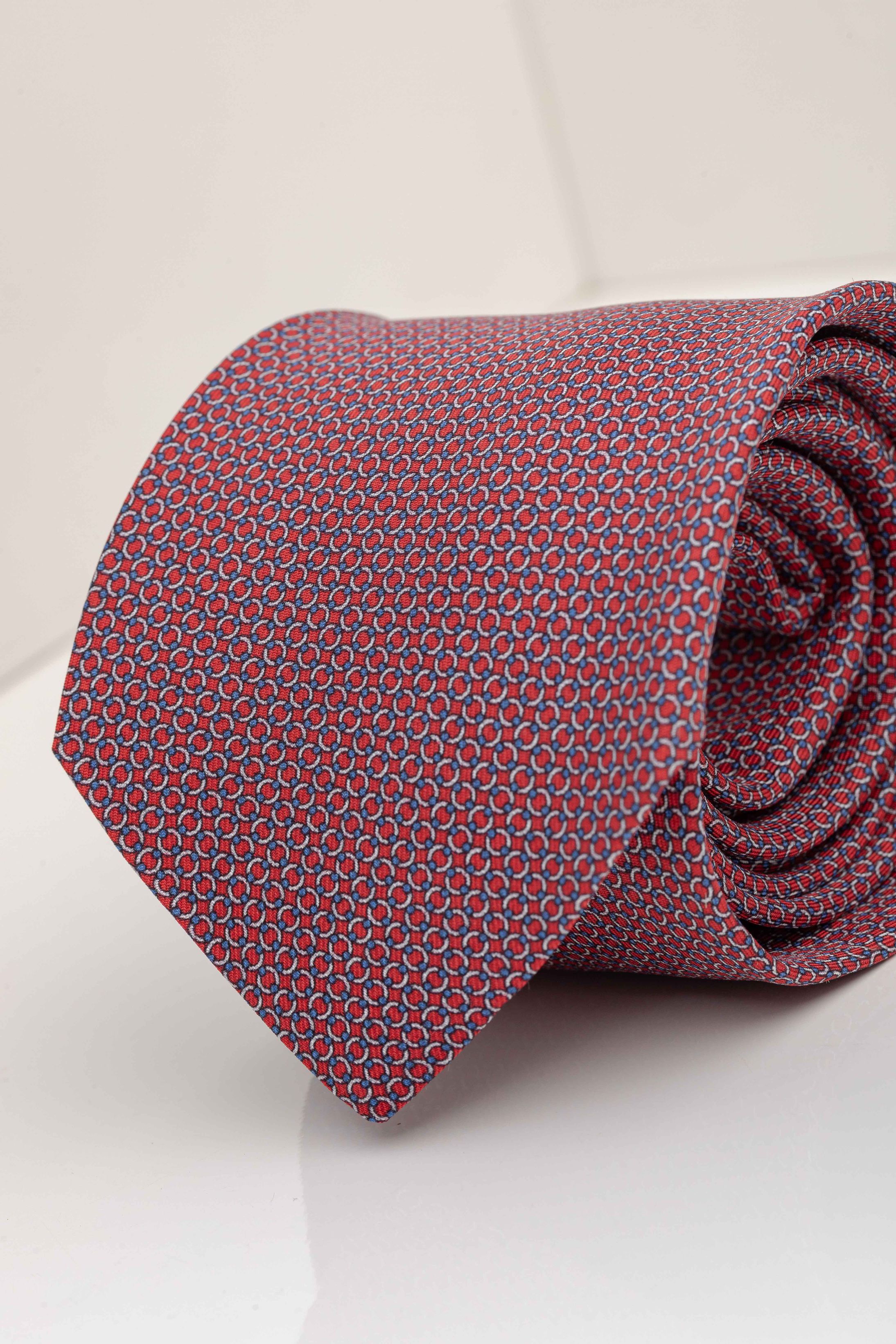 Gravata Seda Italiana Vermelha