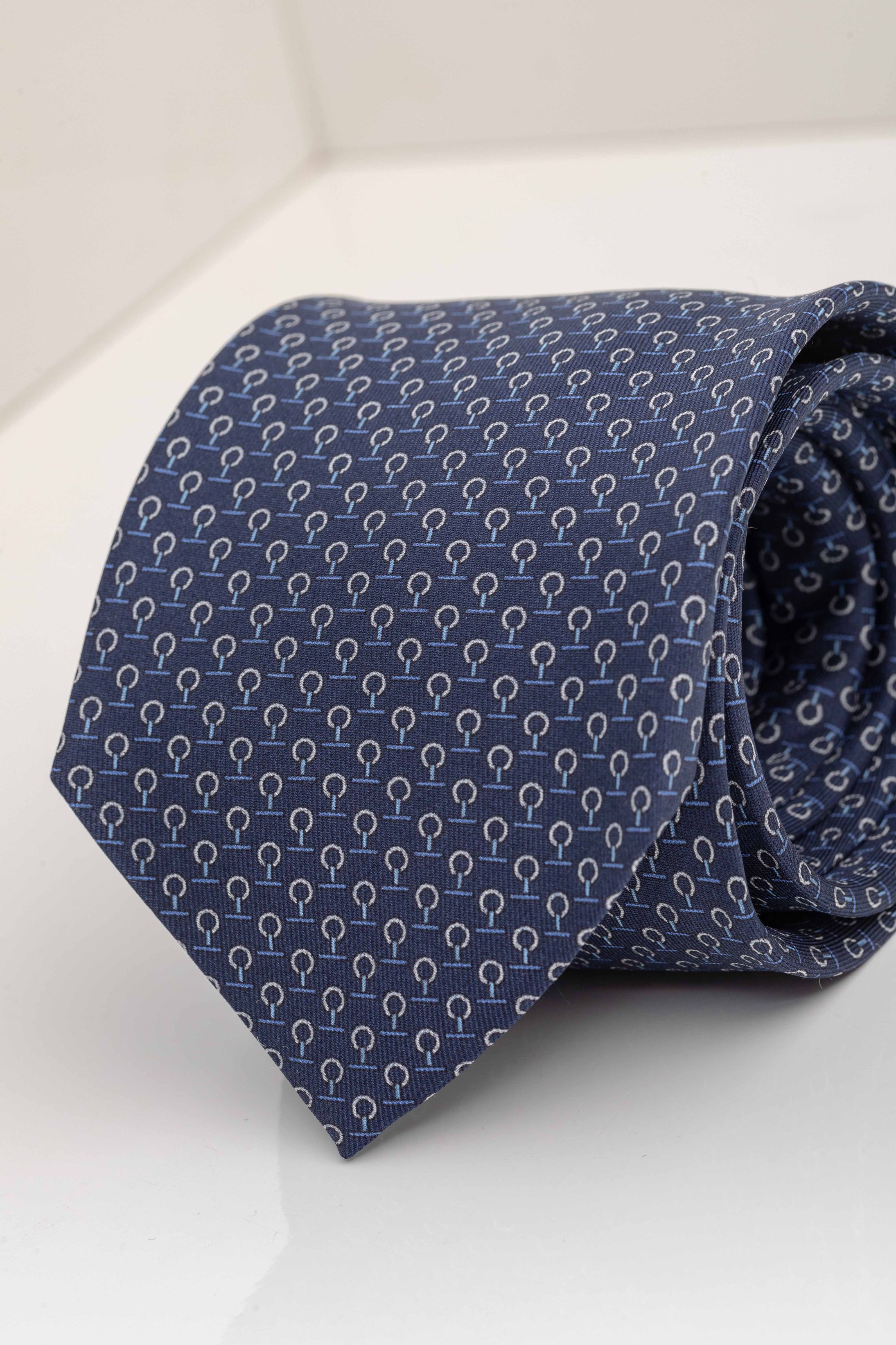 Gravata Seda Italiana Marinho