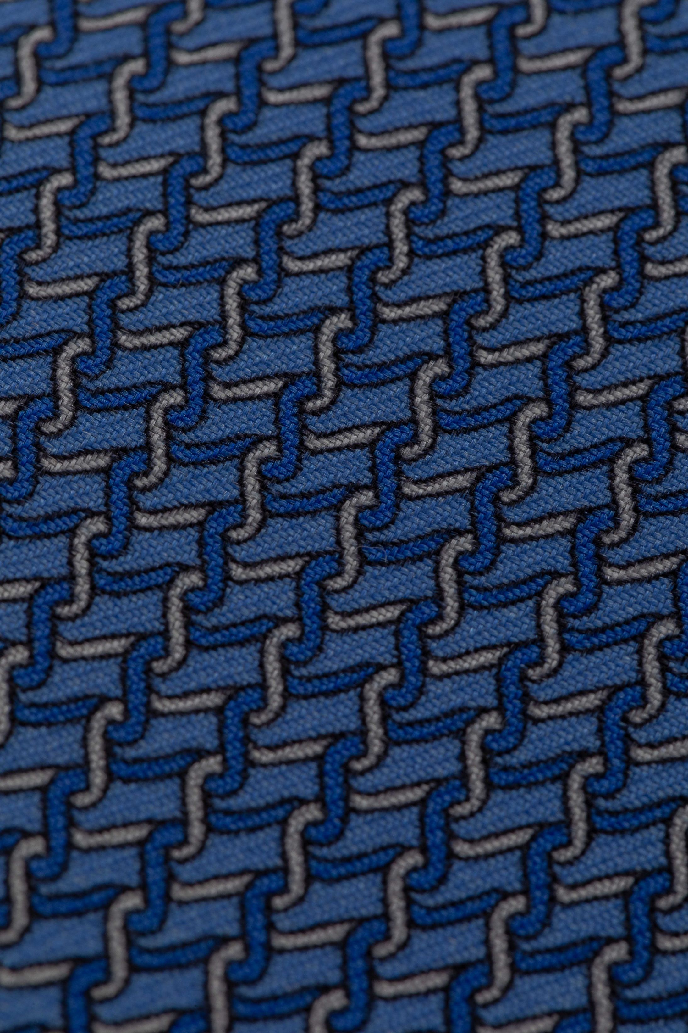 Gravata Seda Italiana Trabalhada Azul Claro