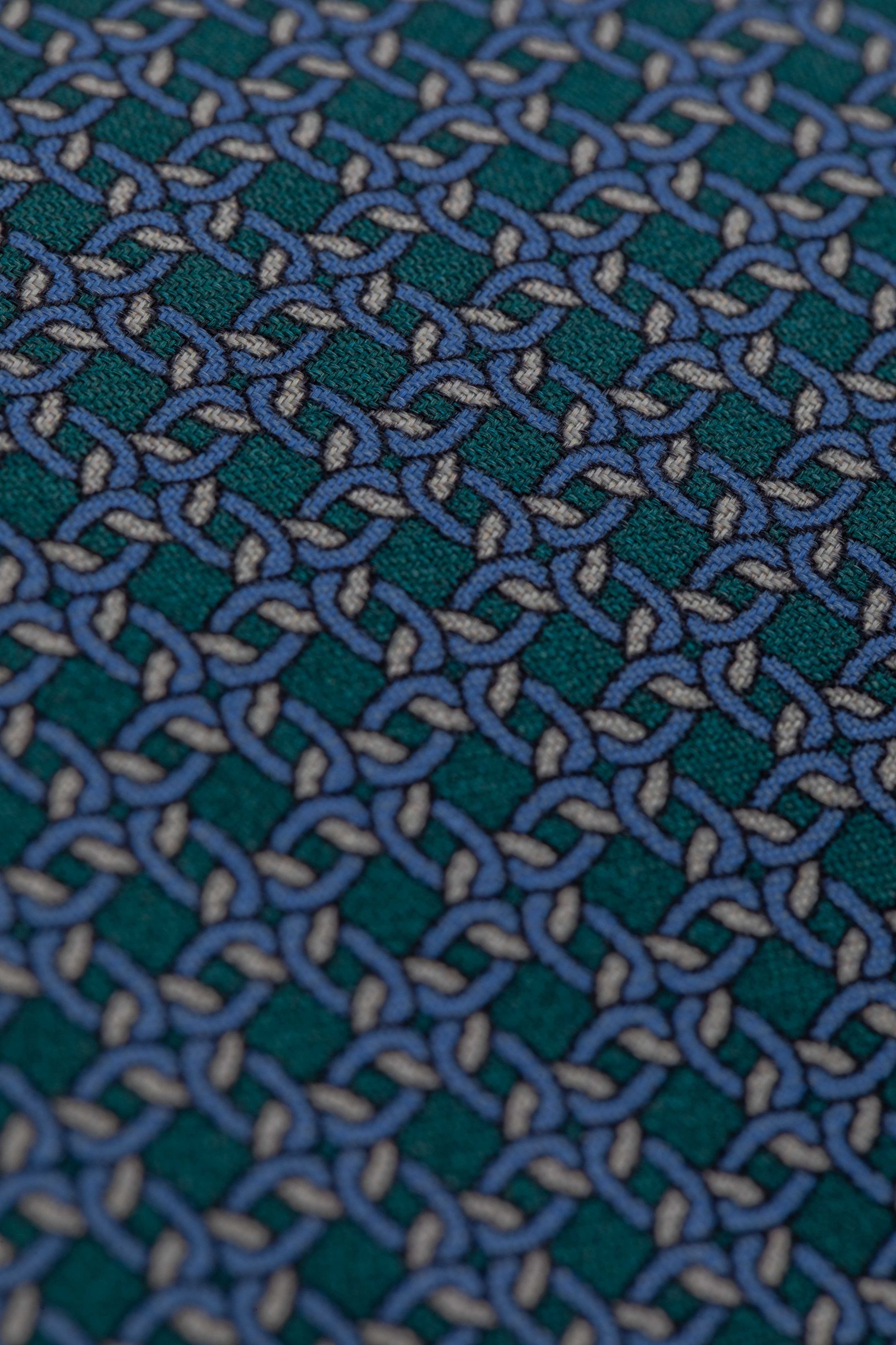 Gravata Seda Italiana Trabalhada Verde