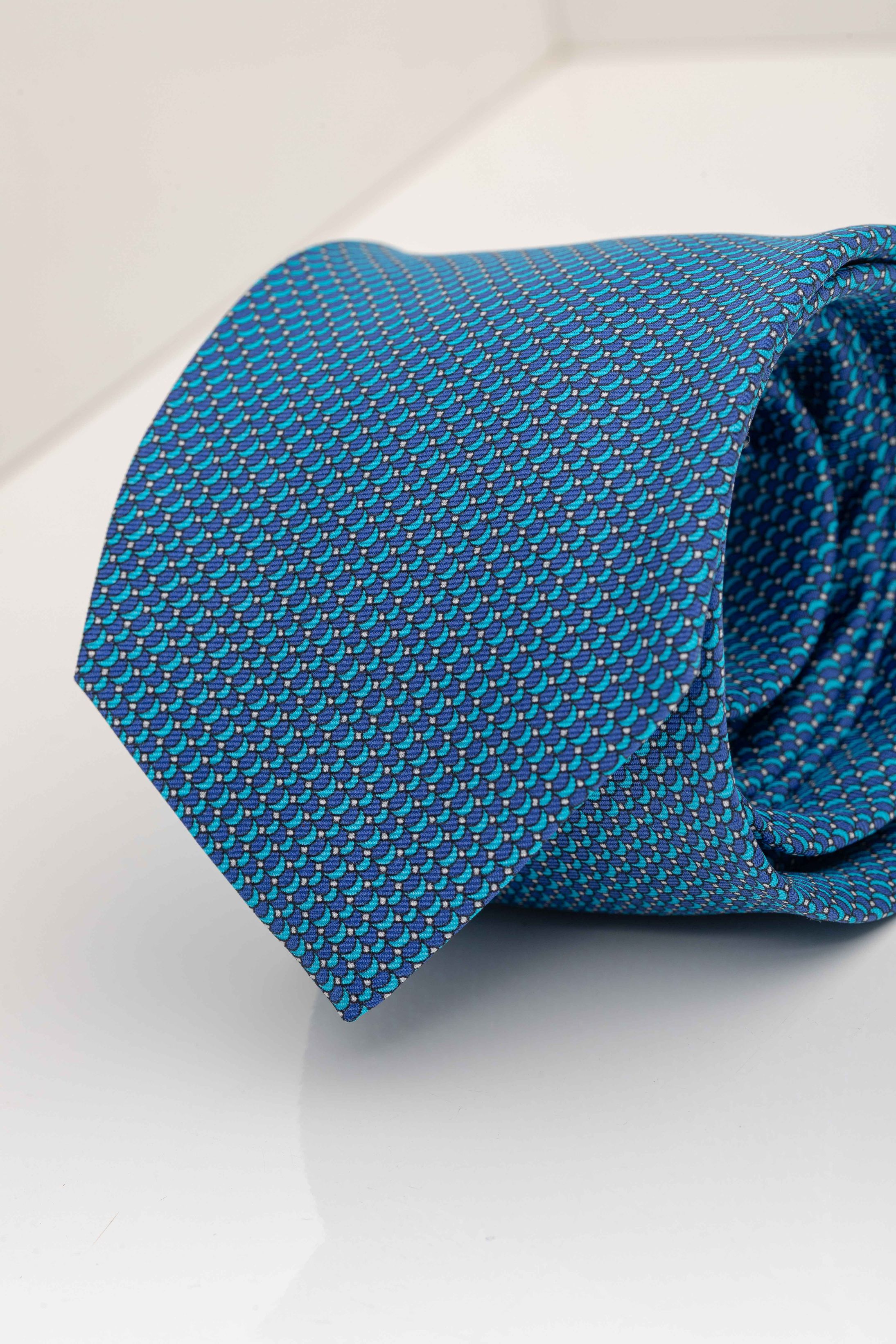 Gravata Seda Italiana Azul