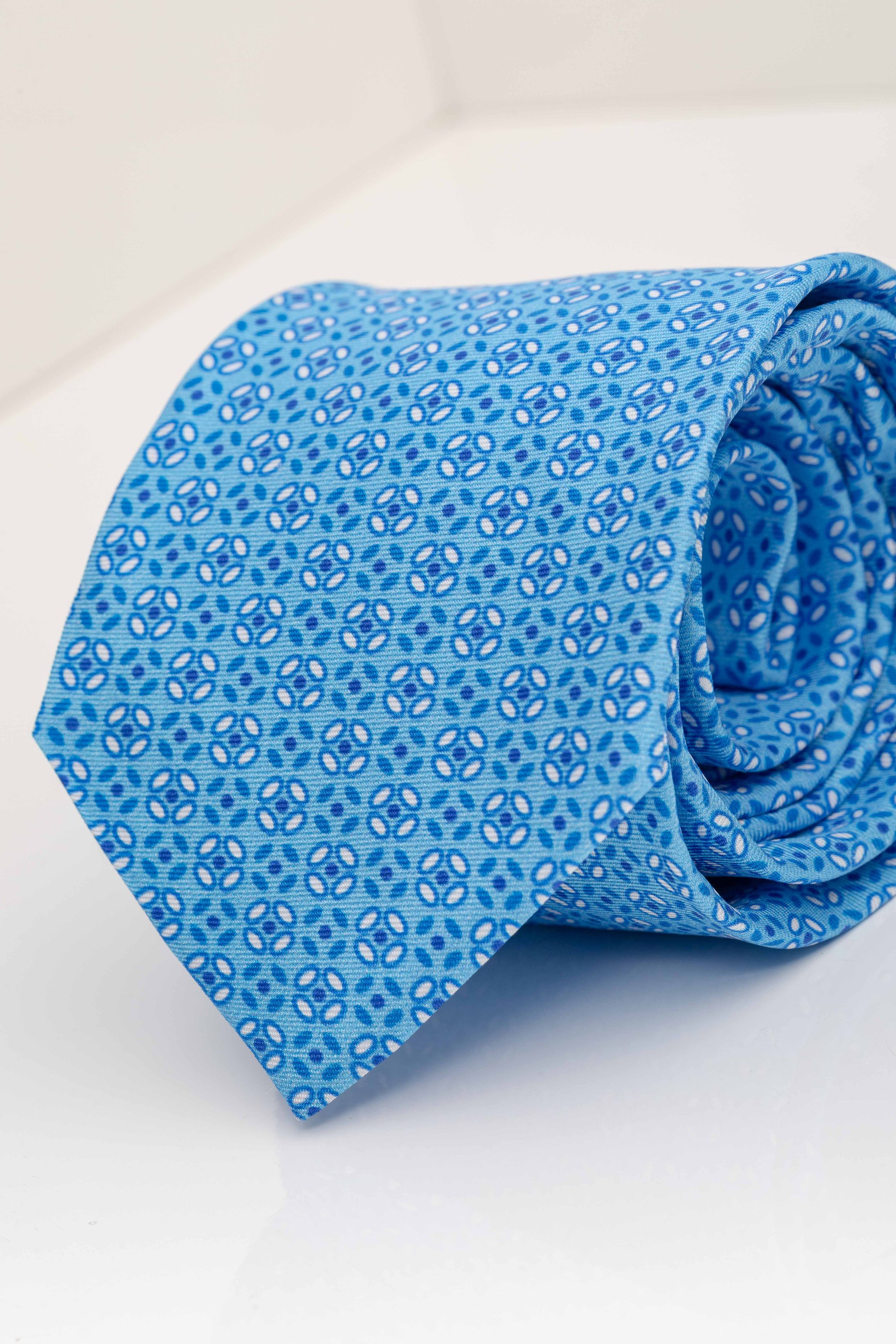 Gravata Seda Italiana Azul Claro