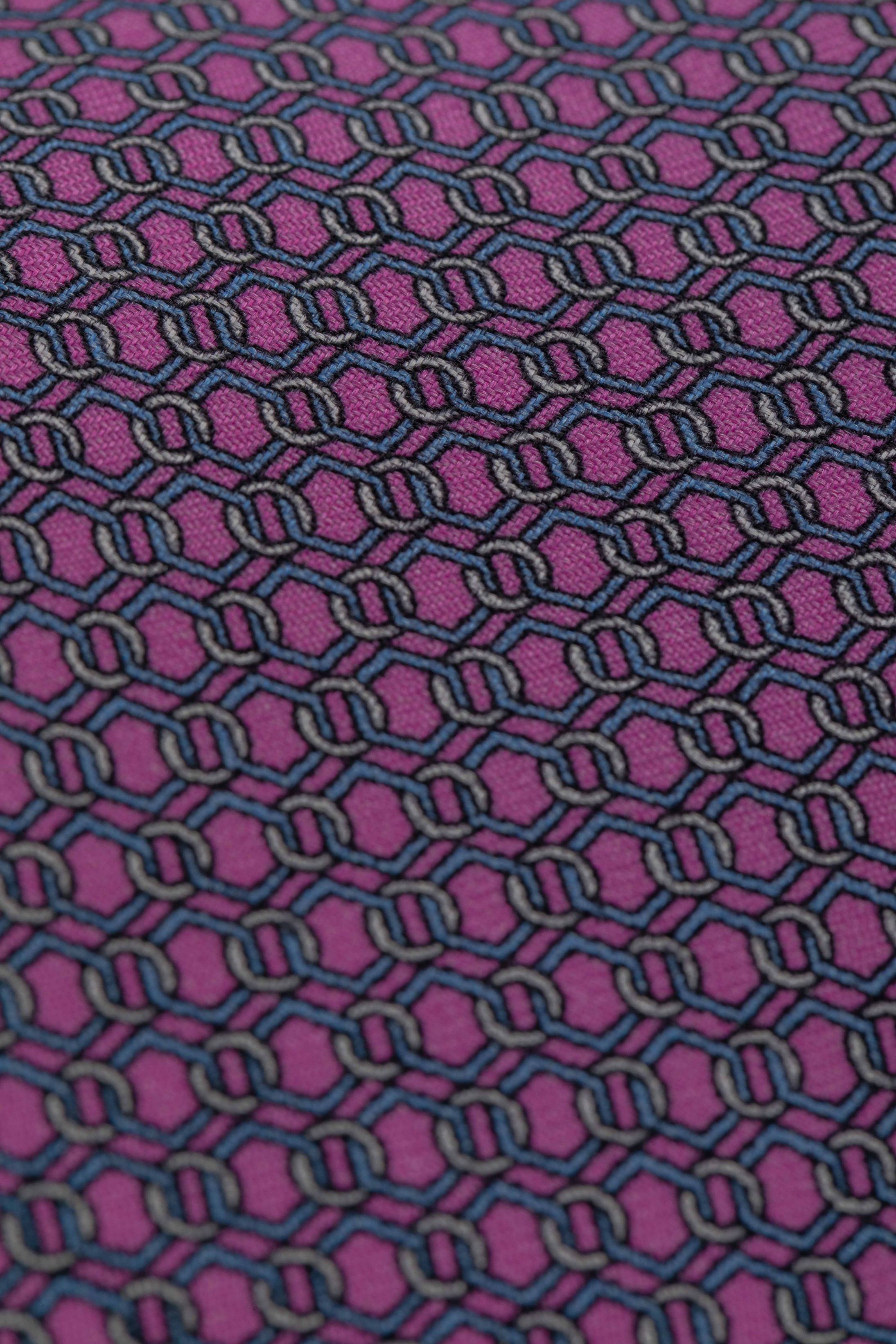 Gravata Seda Italiana Trabalhada Rosa