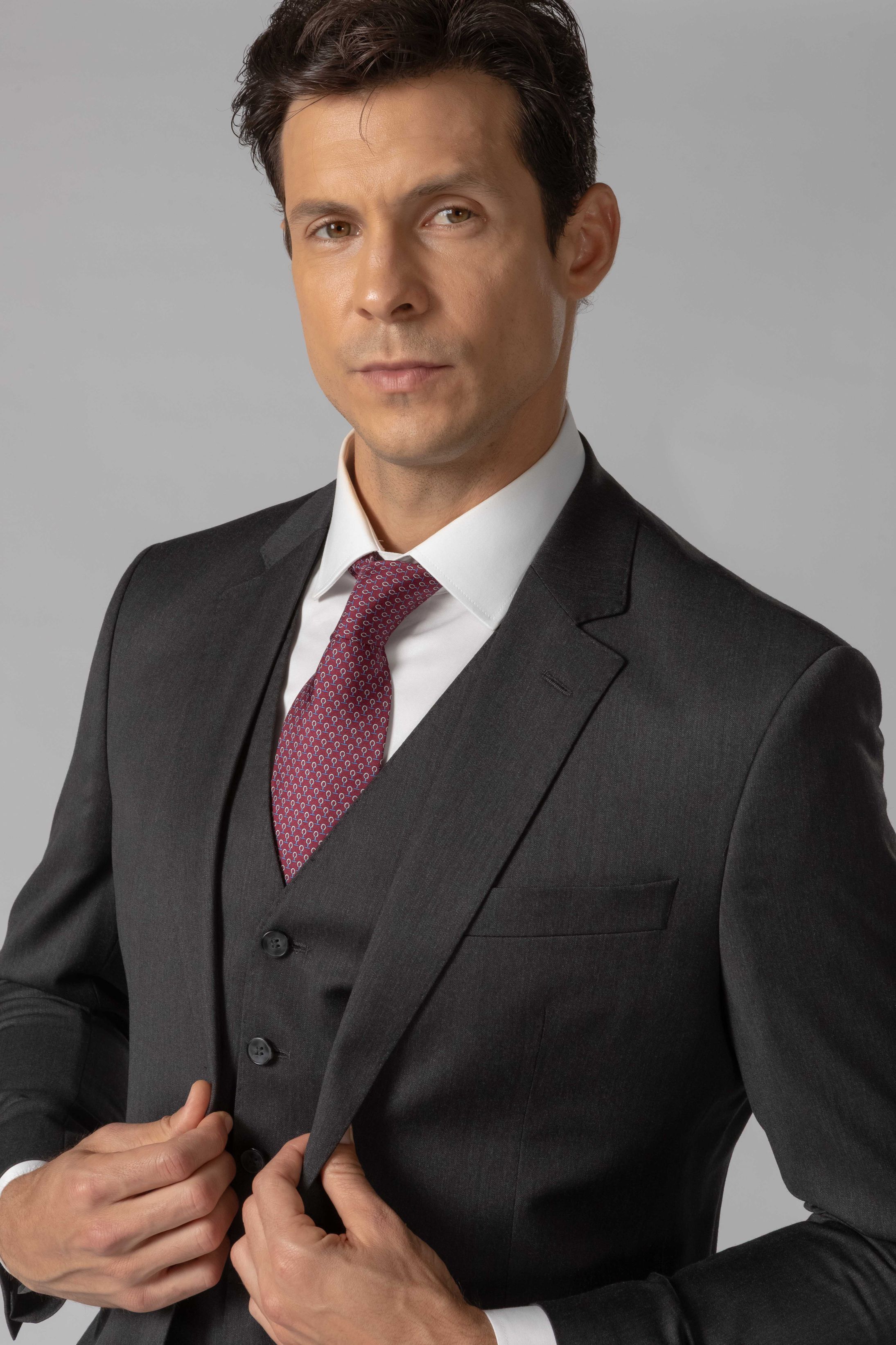 Gravata Seda Italiana Vinho - Diodato Alfaiataria