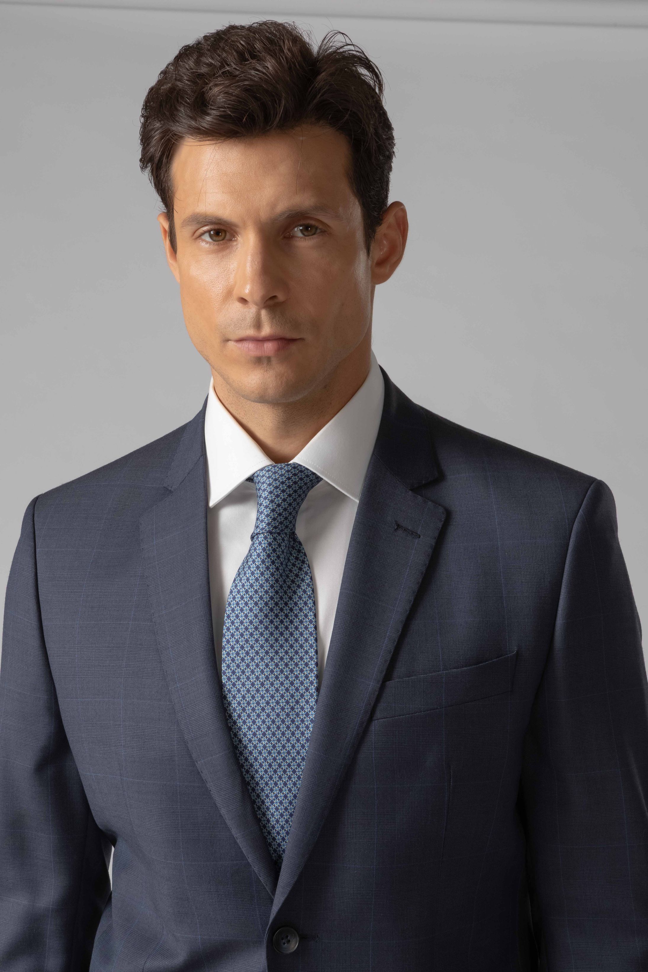 Gravata Seda Italiana Trabalhada Marinho - Diodato Alfaiataria