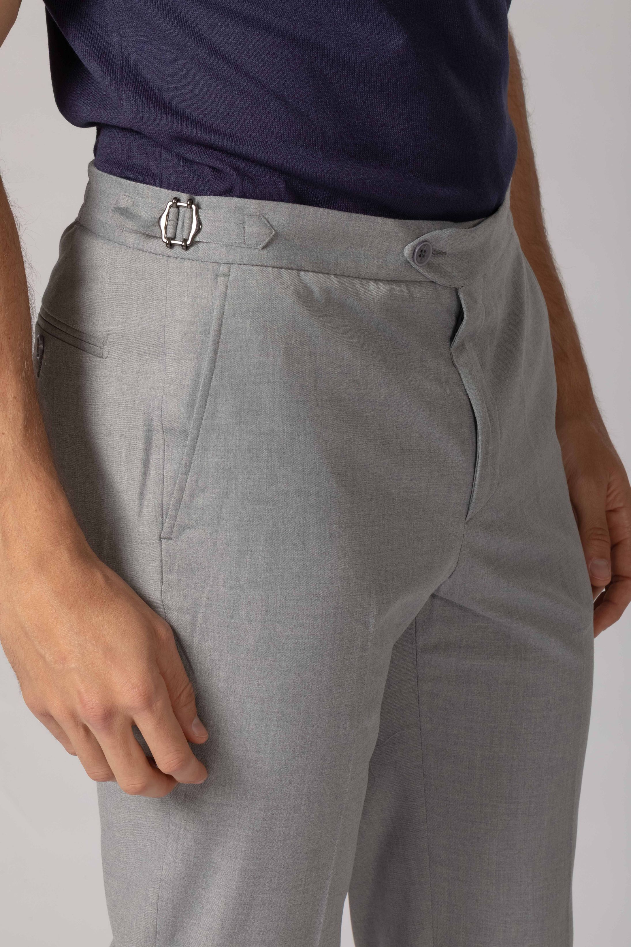 Calça social Slim Fit Milano Cinza claro