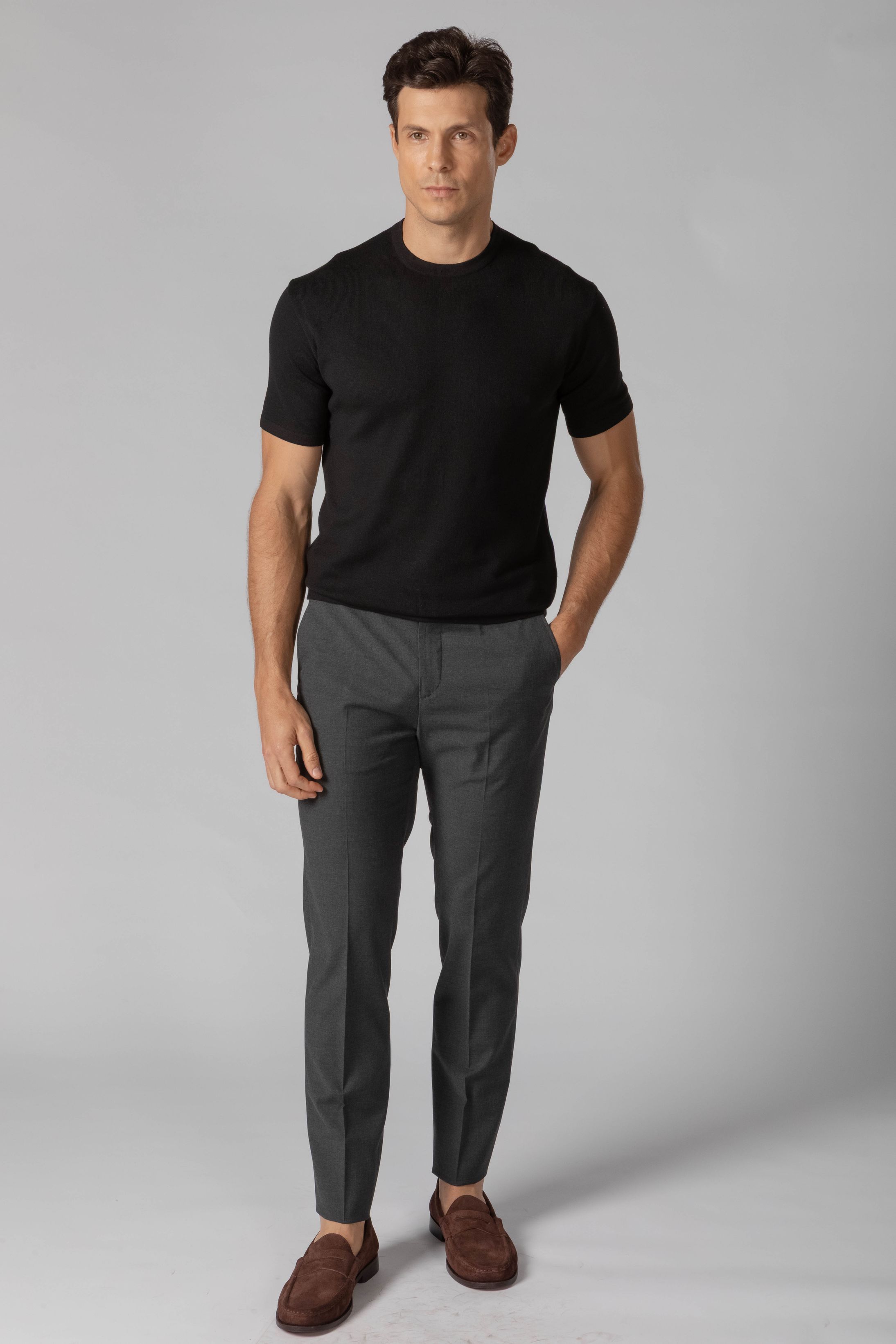 Calça social Slim Fit Milano Grafite - Diodato Alfaiataria