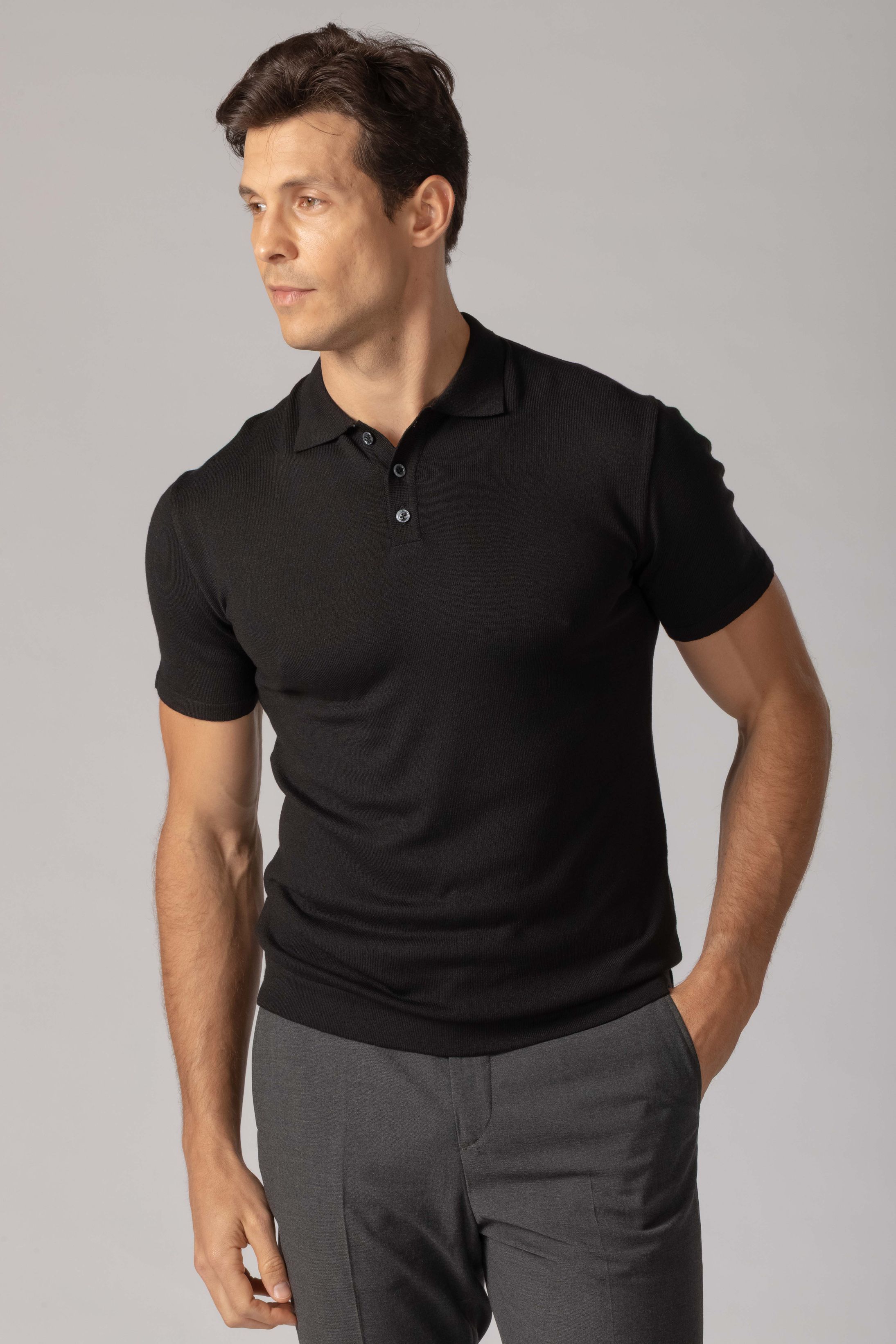 Camisa Polo Linha Preta