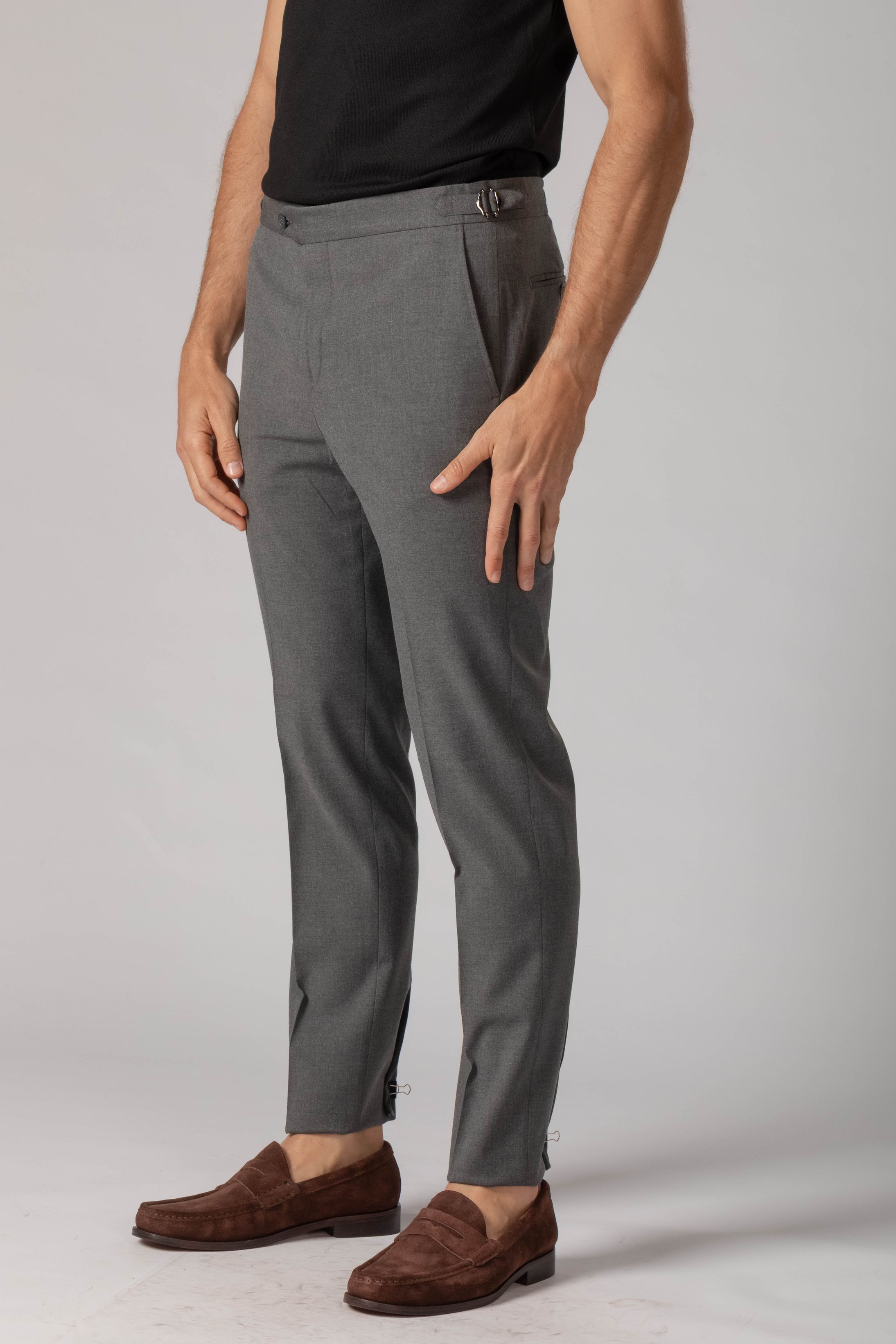 Calça social Slim Fit Milano Cinza Médio
