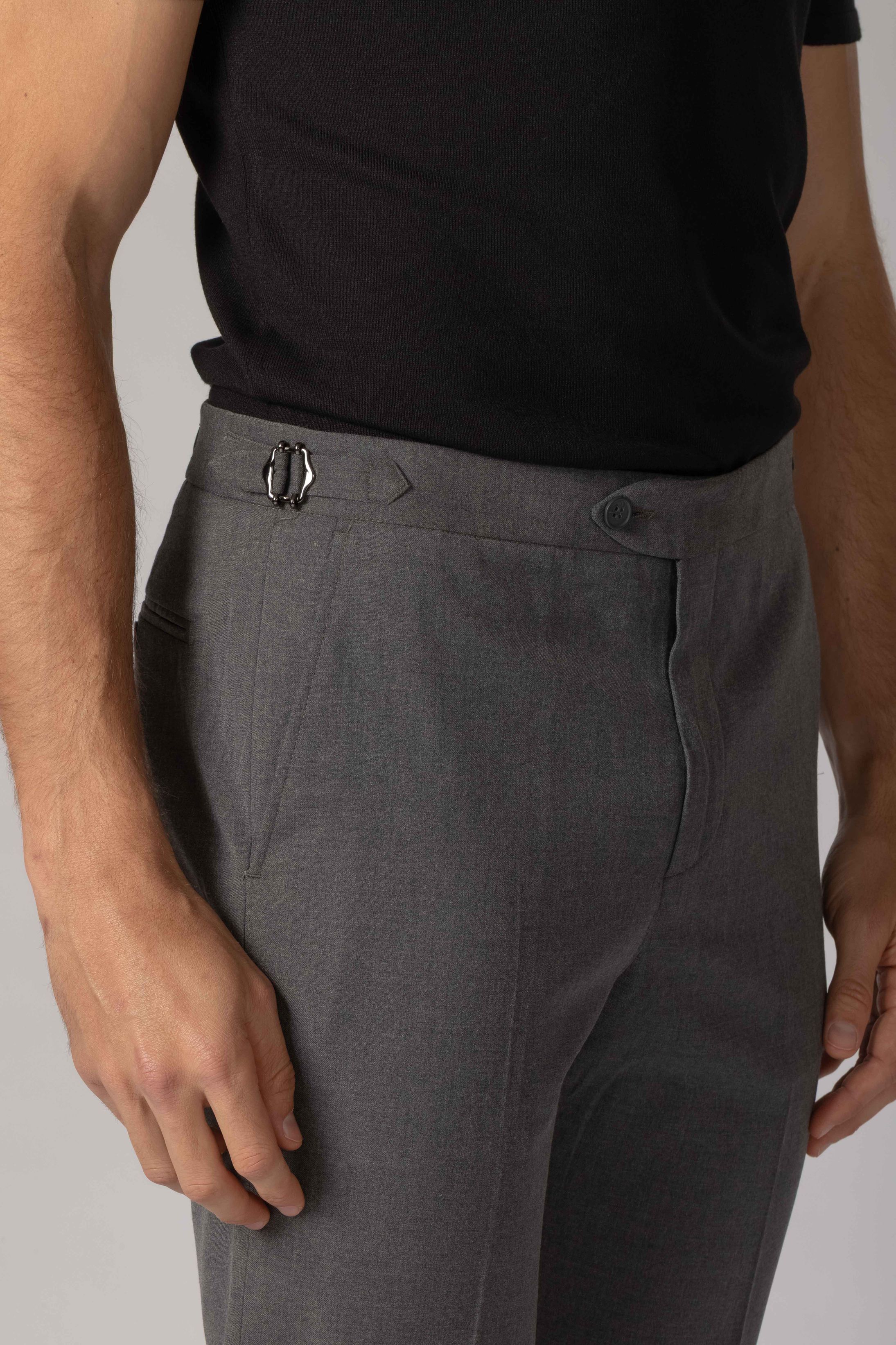 Calça social Slim Fit Milano Cinza Médio