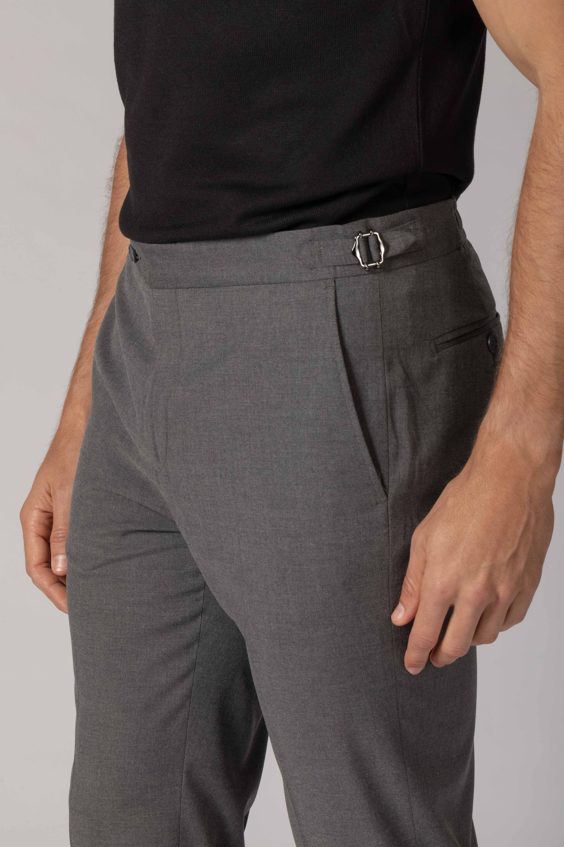 Calça social Slim Fit Milano Cinza Médio