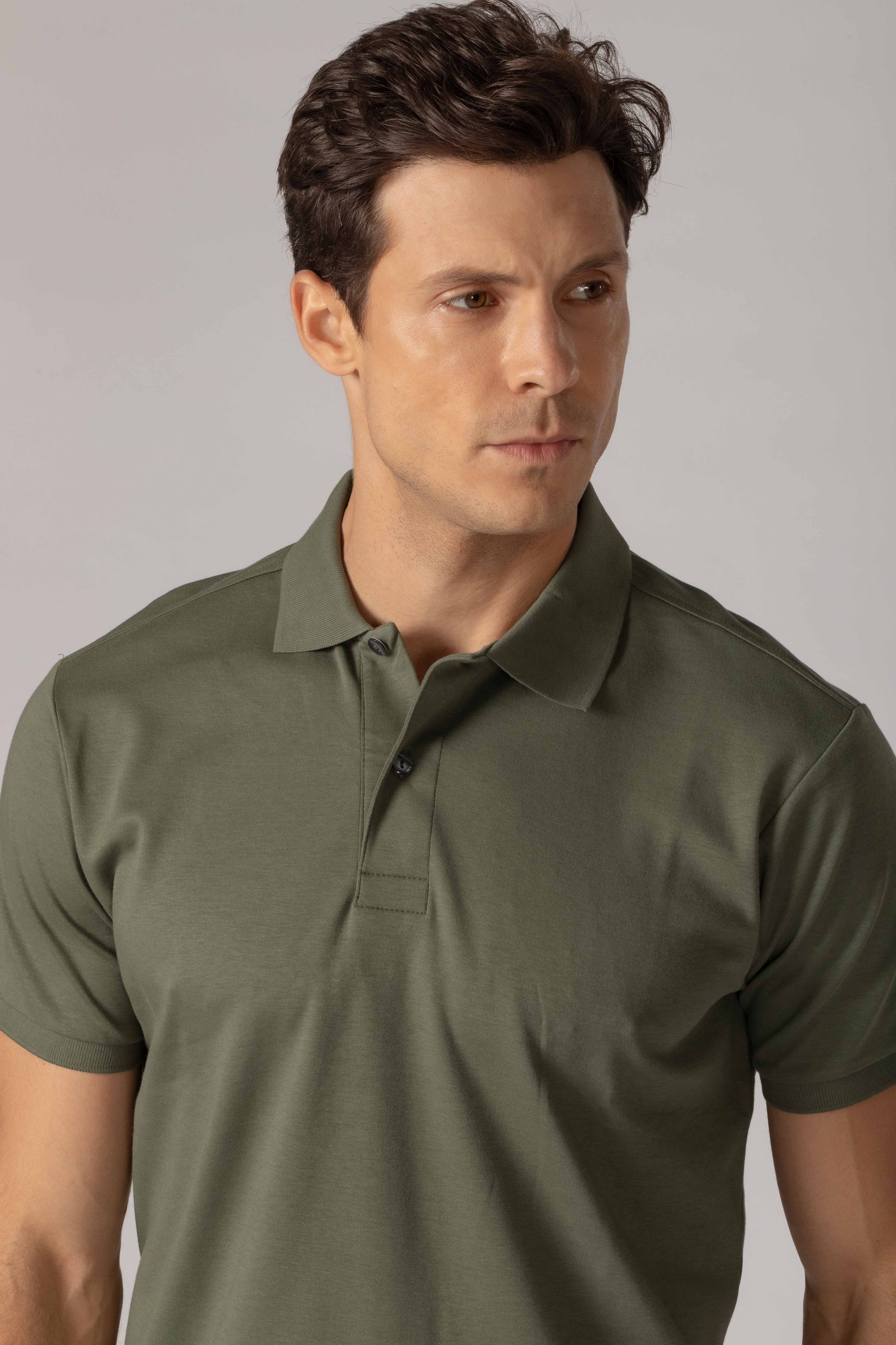 Camisa Polo Malha Peruana Verde