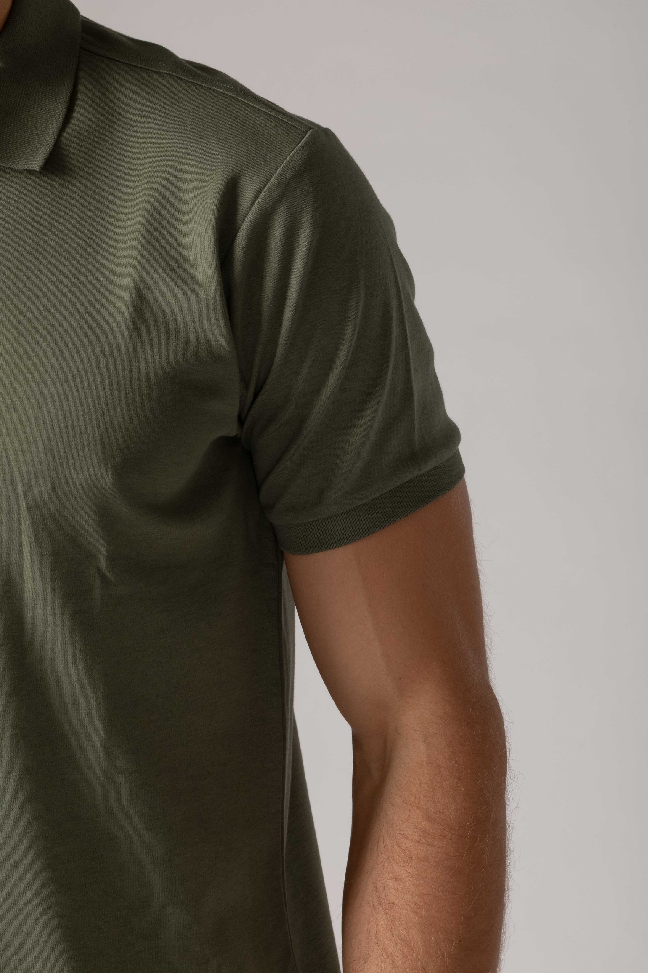 Camisa Polo Malha Peruana Verde