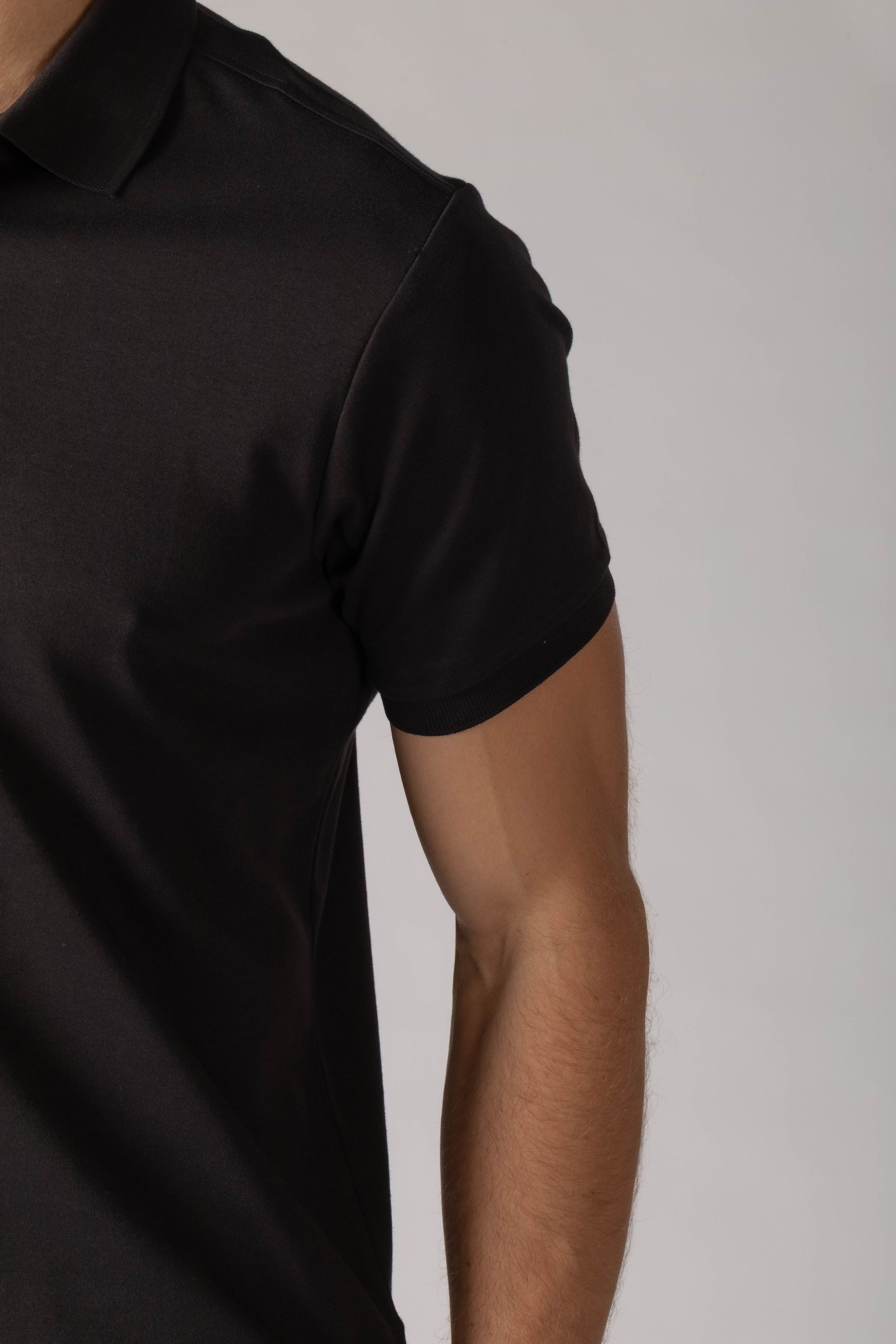 Camisa Polo Malha Peruana preto