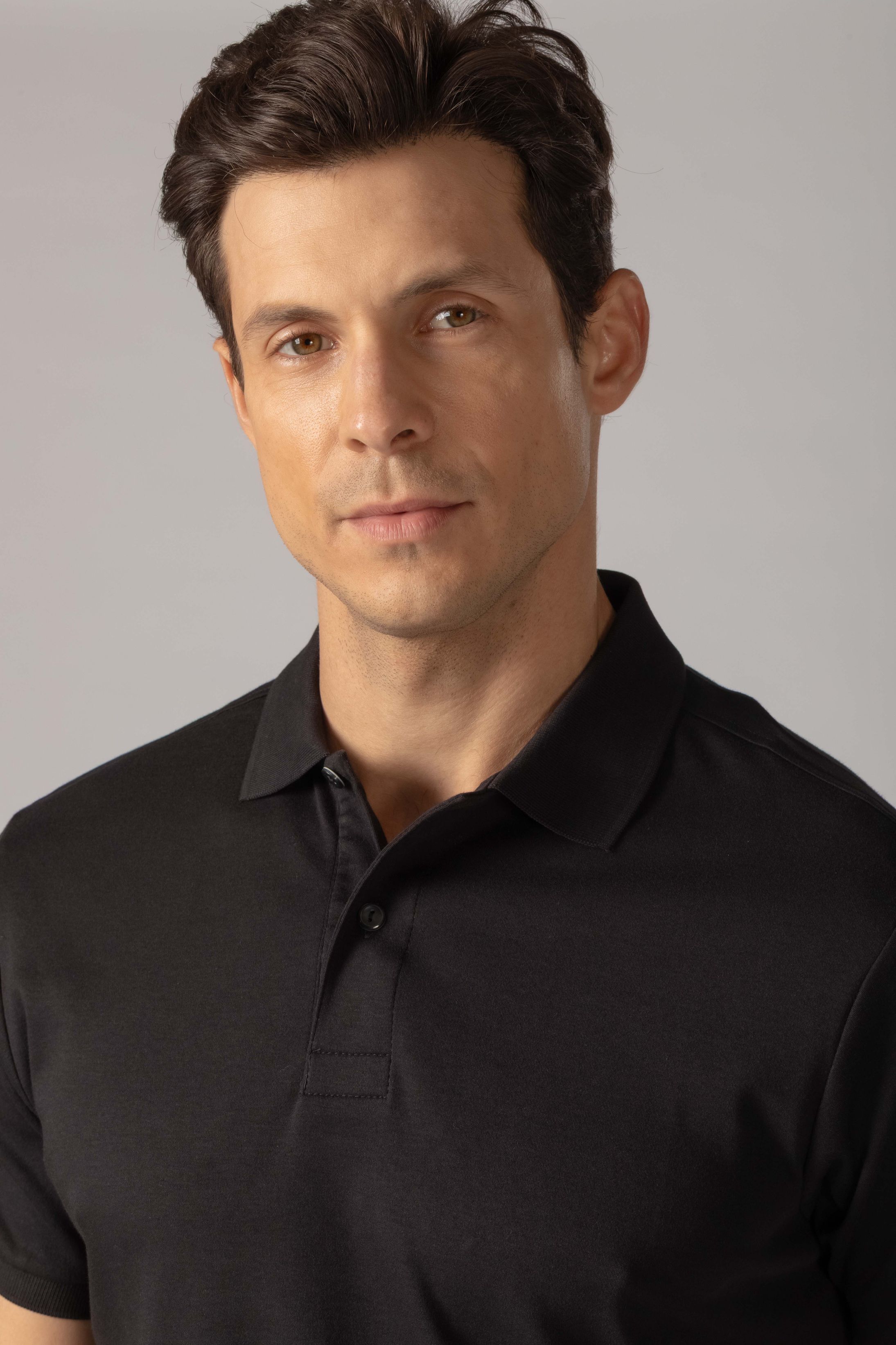 Camisa Polo Malha Peruana preto - Diodato Alfaiataria