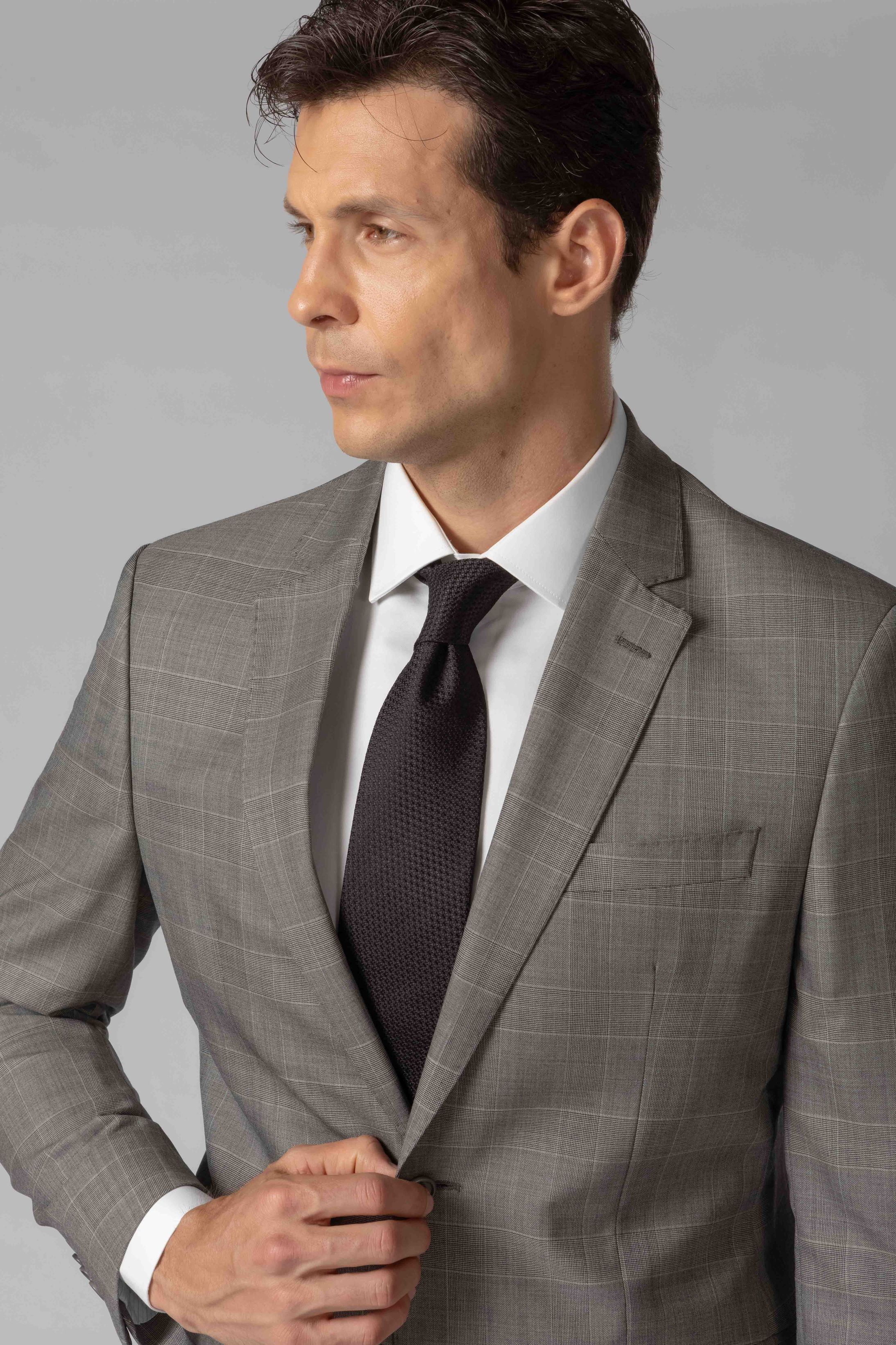 Gravata Seda Italiana Preta - Diodato Alfaiataria