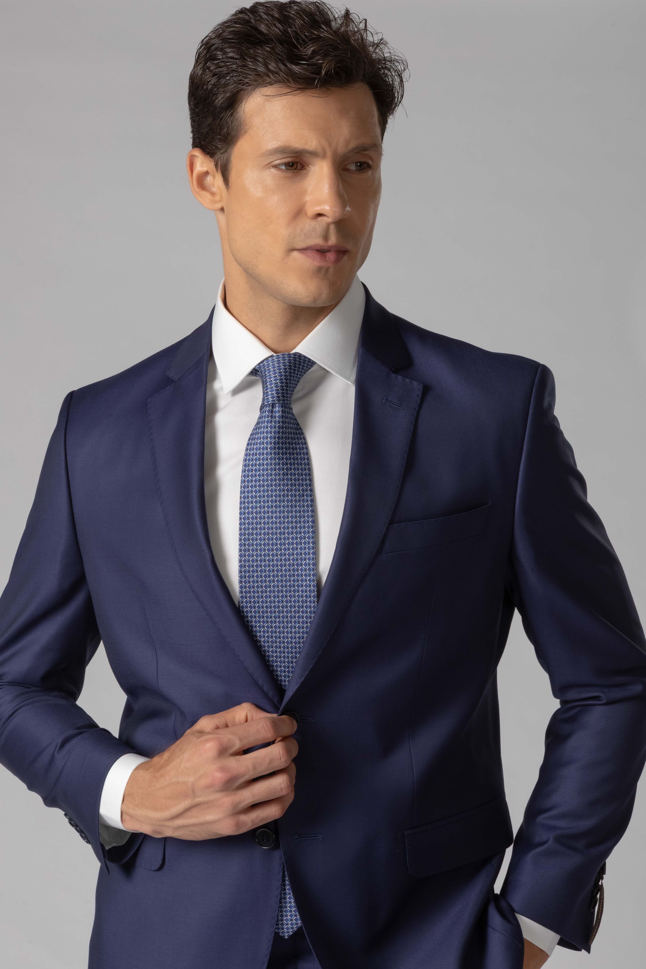 Gravata Seda Italiana Azul - Diodato Alfaiataria