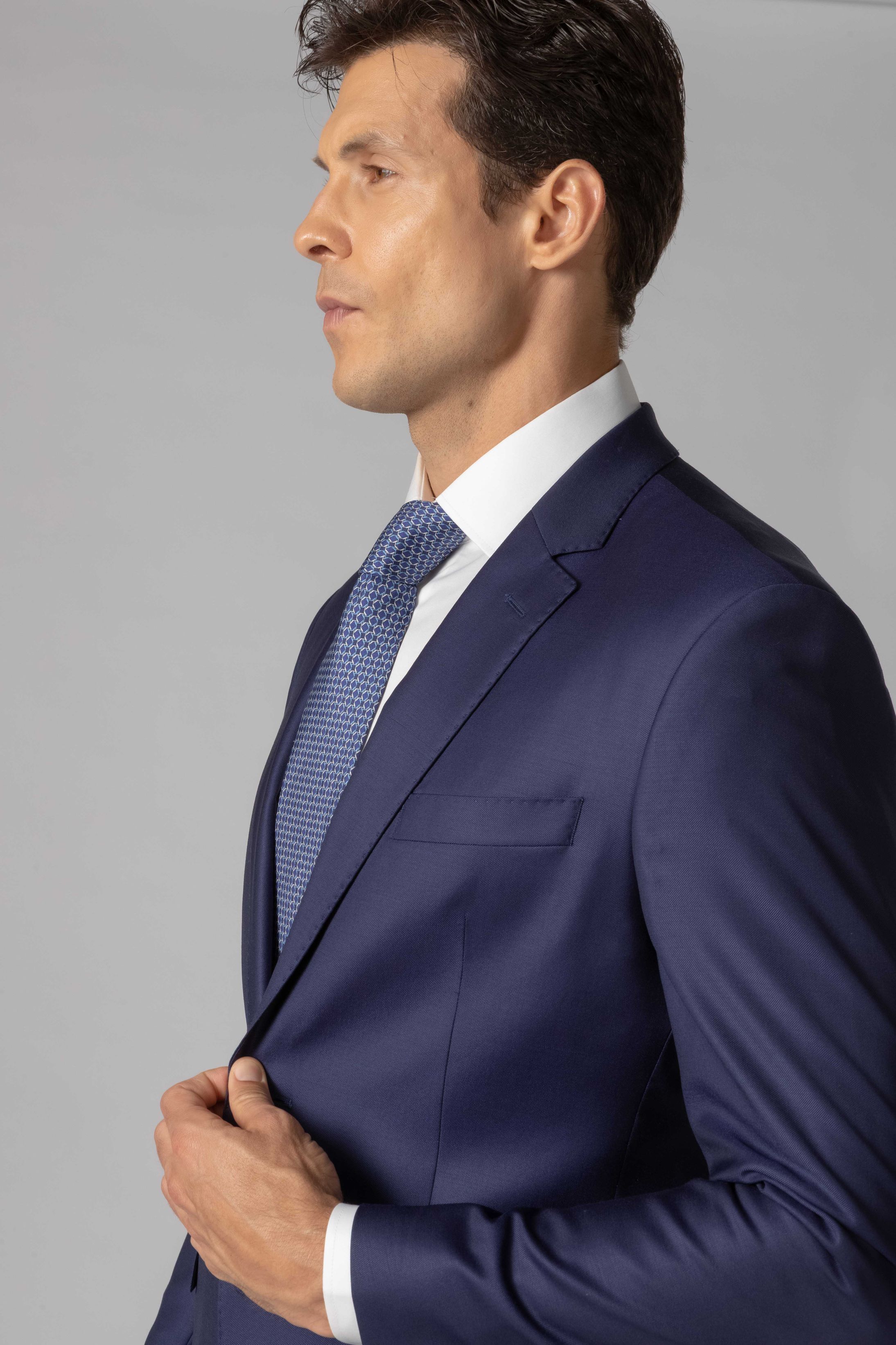 Costume Canônico Super 110 Slim Marinho Médio - Diodato Alfaiataria