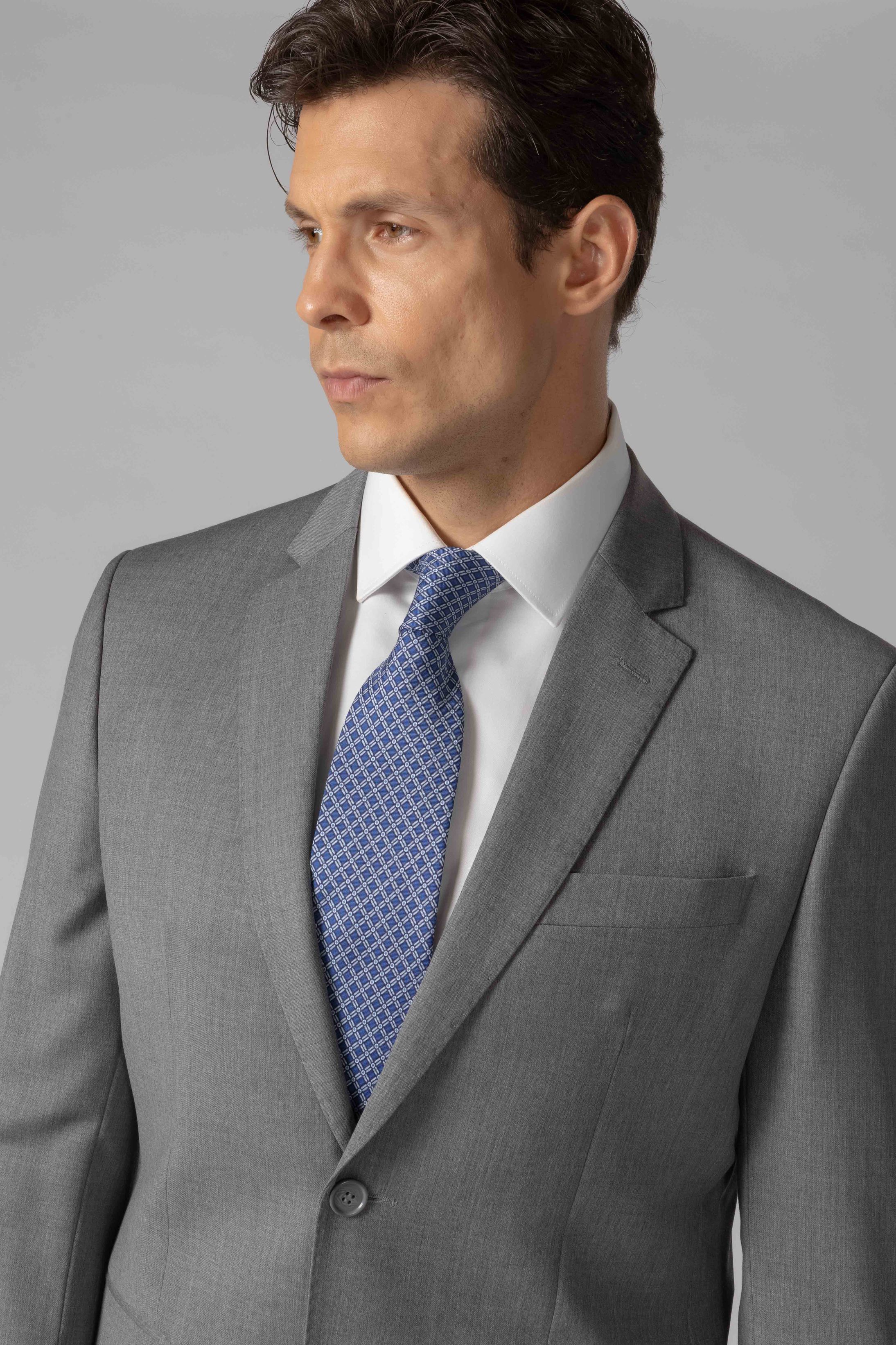 Gravata Seda Italiana azul - Diodato Alfaiataria