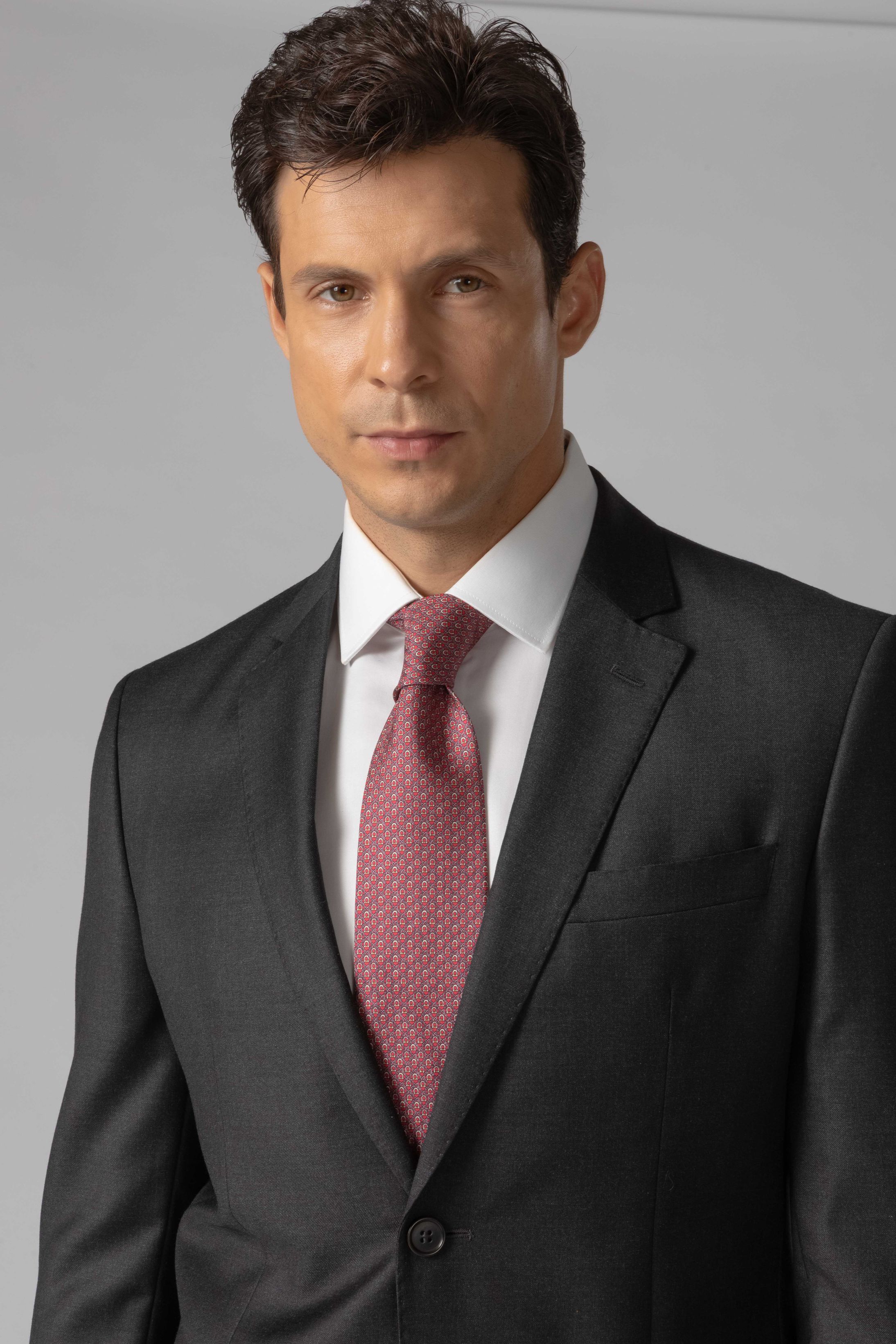 Gravata Seda Italiana Vermelha 