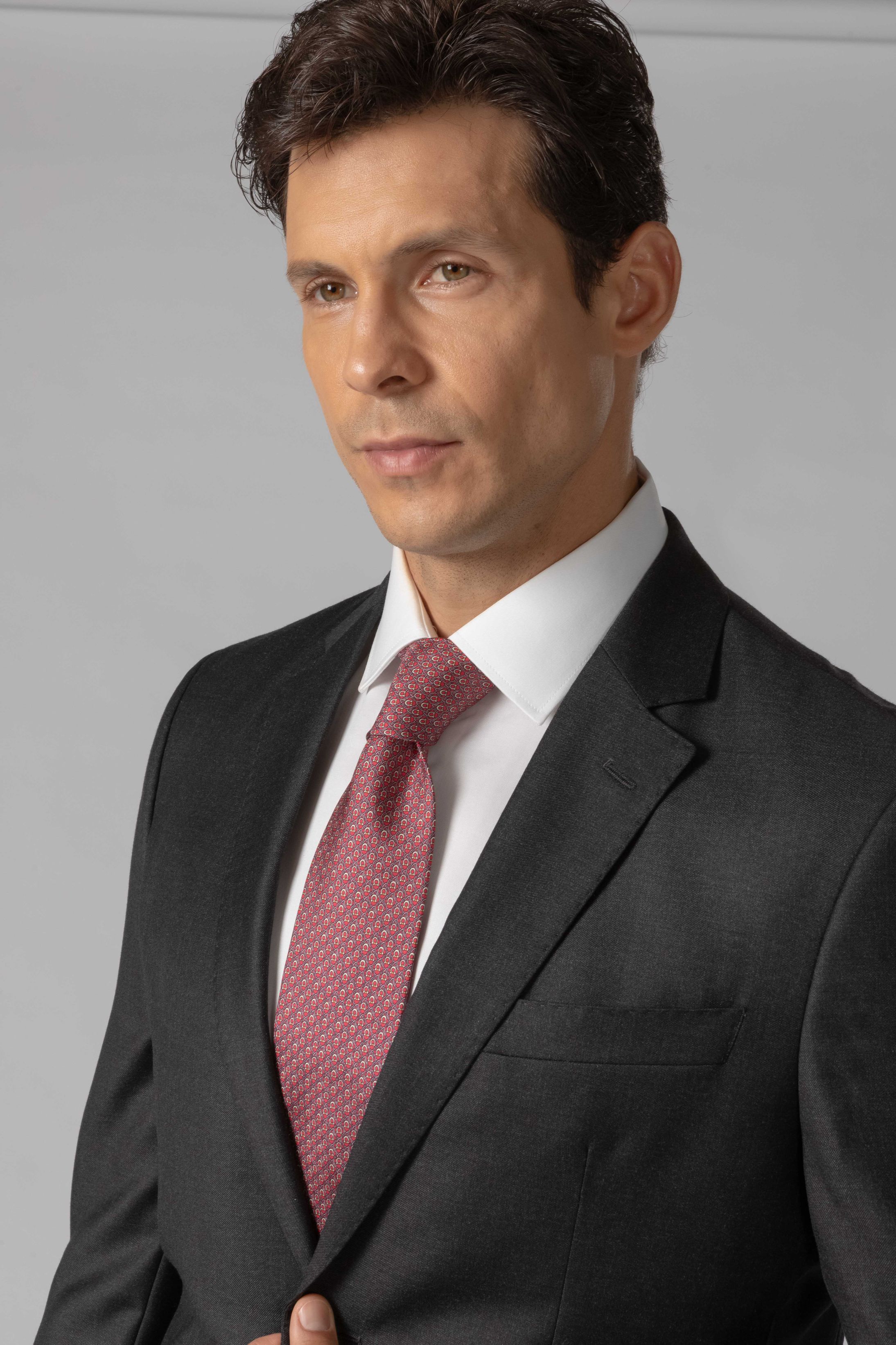 Gravata Seda Italiana Vermelha - Diodato Alfaiataria