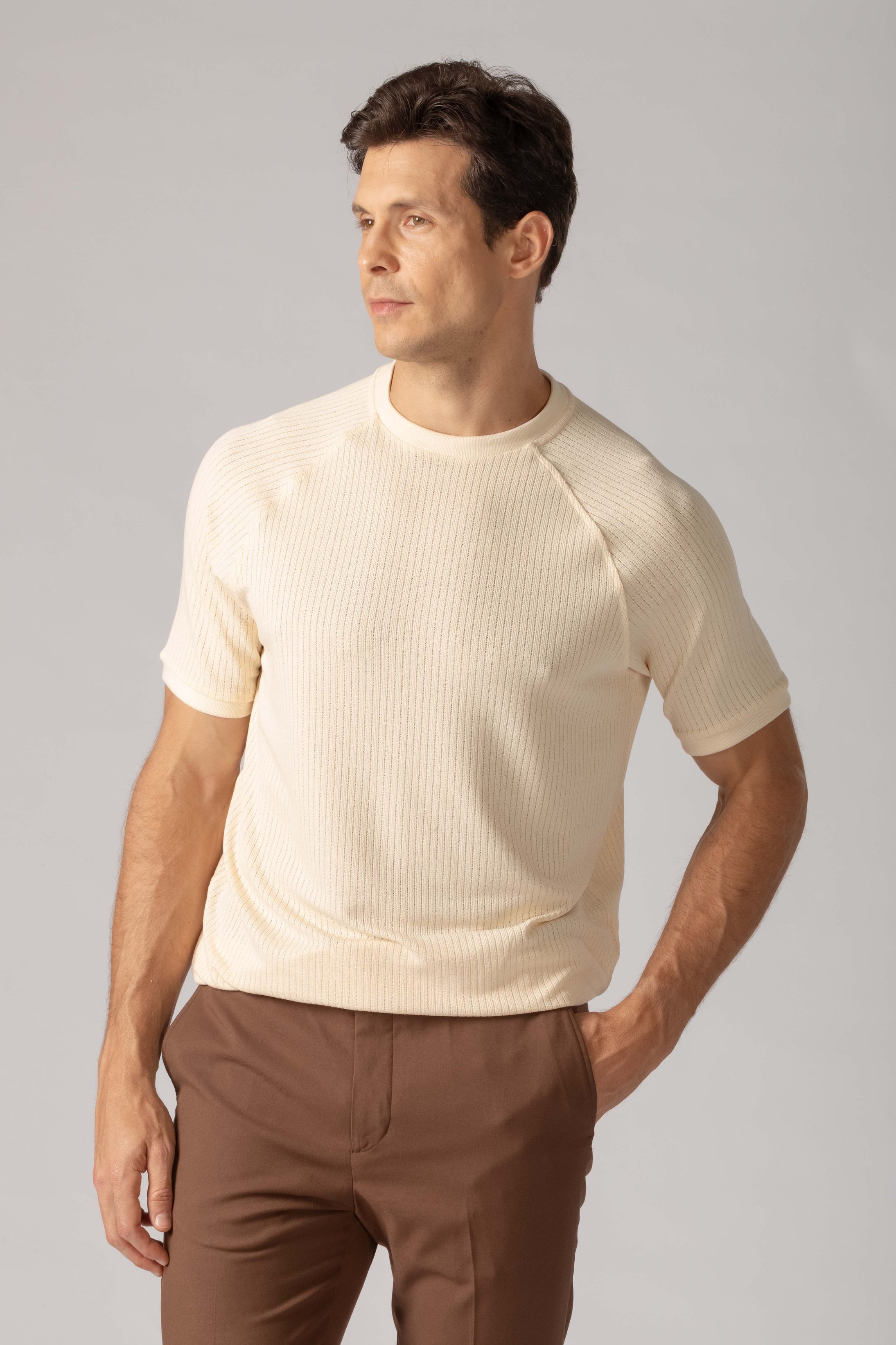 T shirt Veneza Creme - Diodato Alfaiataria