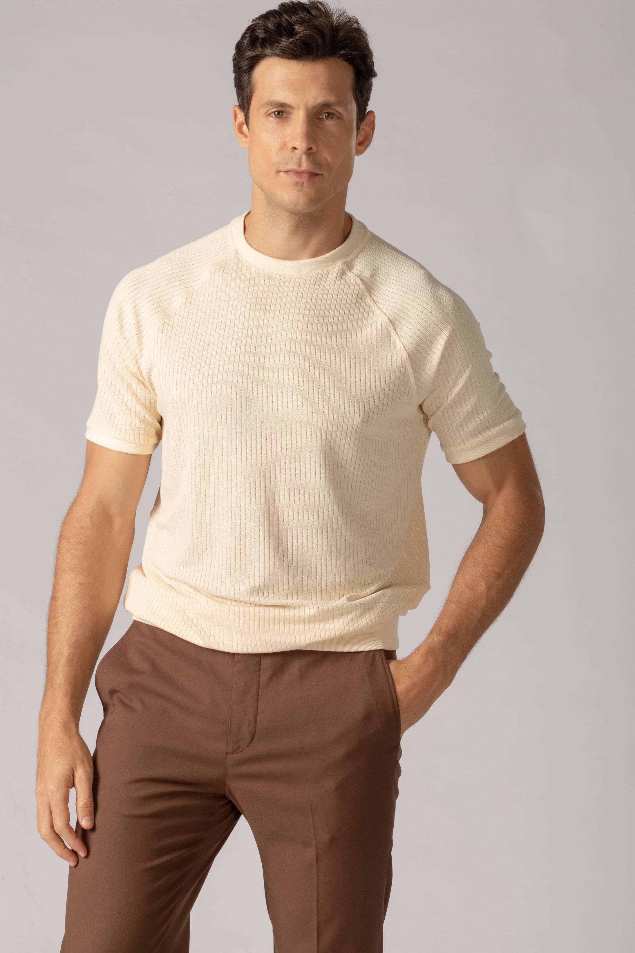 Calça social Slim Fit Milano Marrom - Diodato Alfaiataria