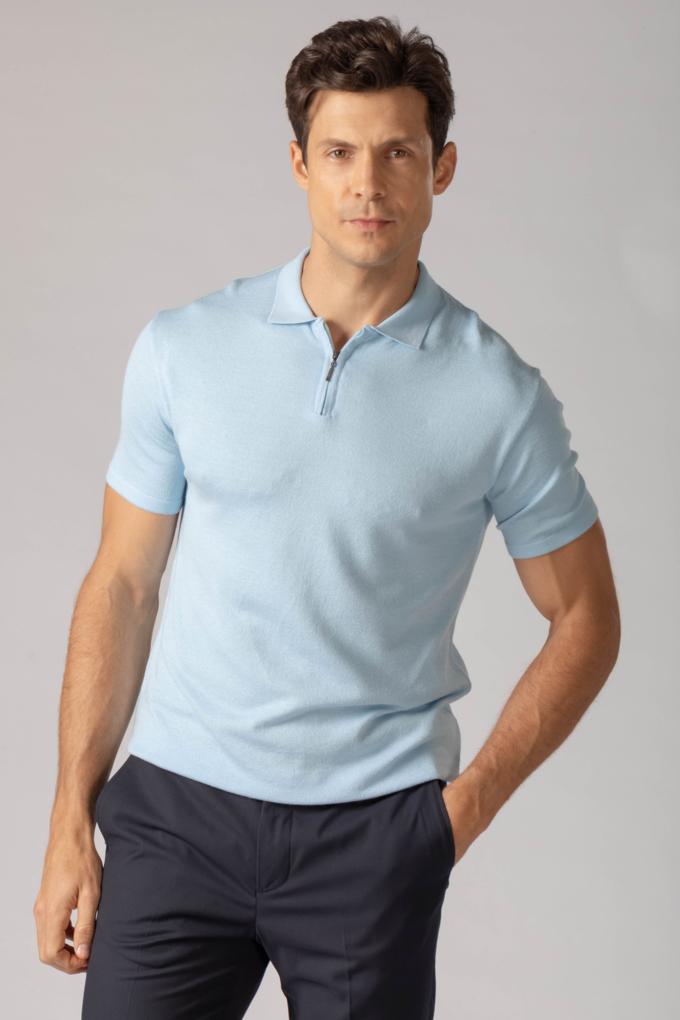 Polo linha Azul Claro - Diodato Alfaiataria