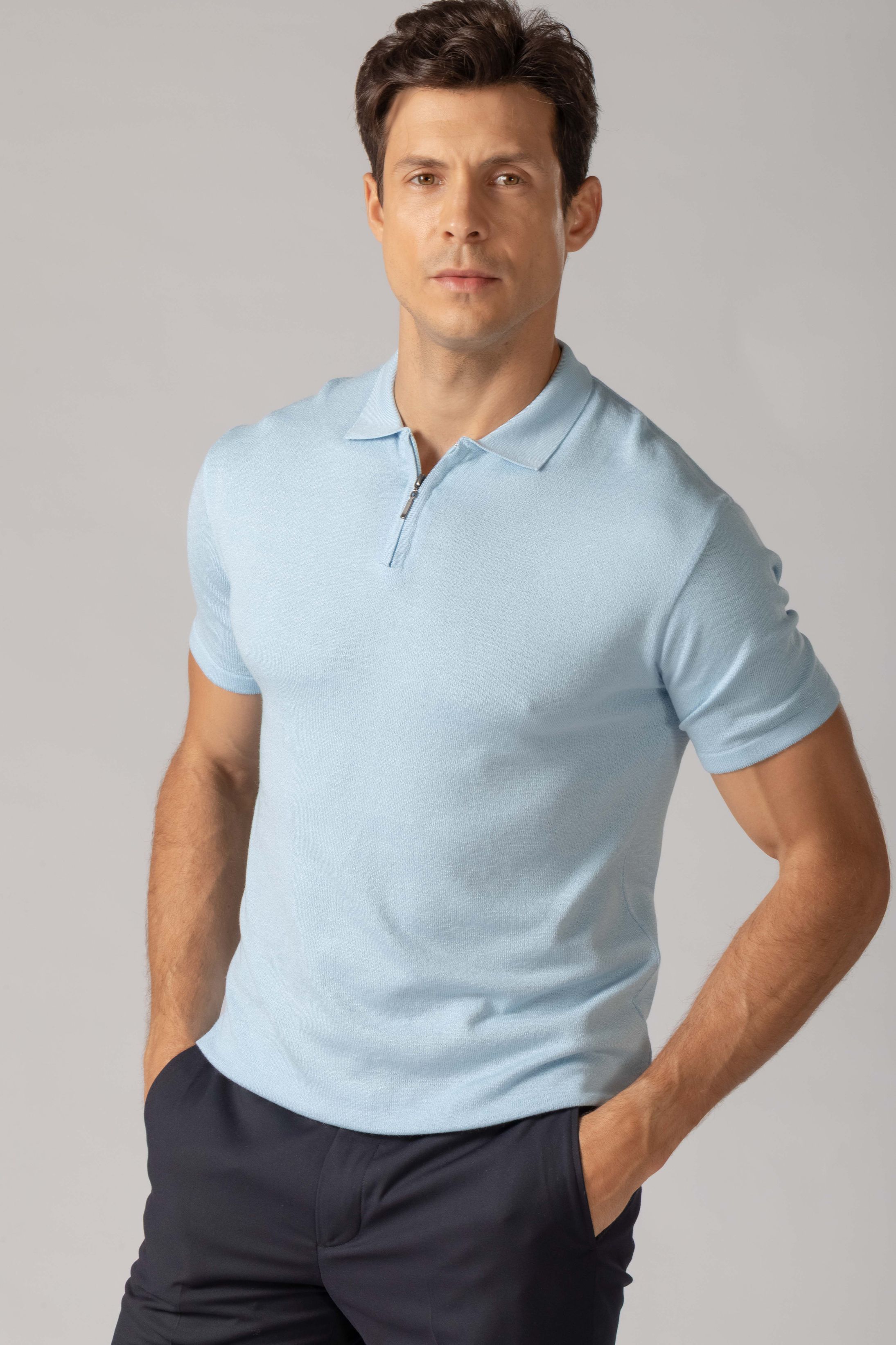 Polo linha Azul Claro