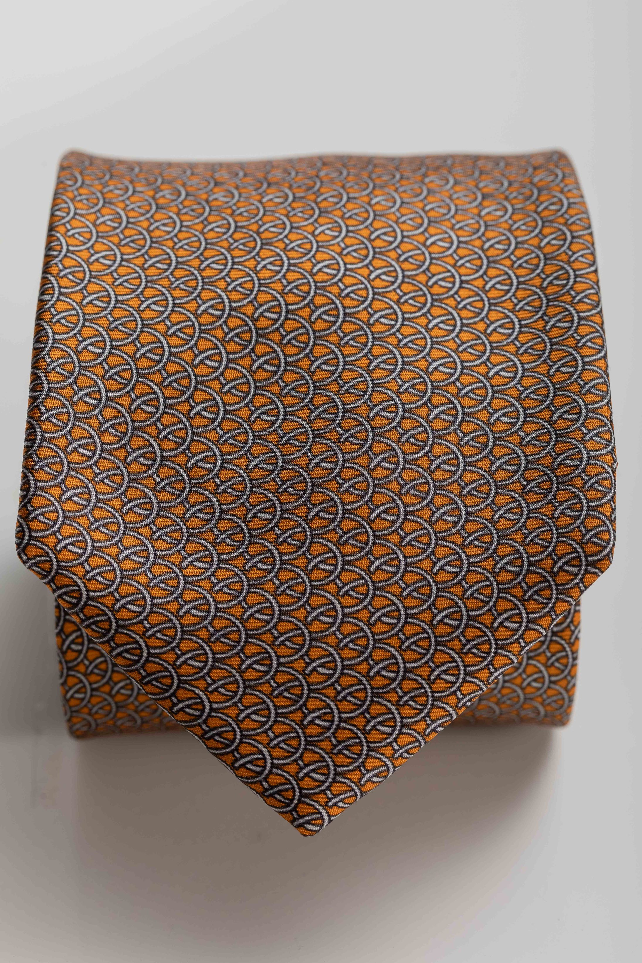 Gravata Seda Italiana Laranja - Diodato Alfaiataria