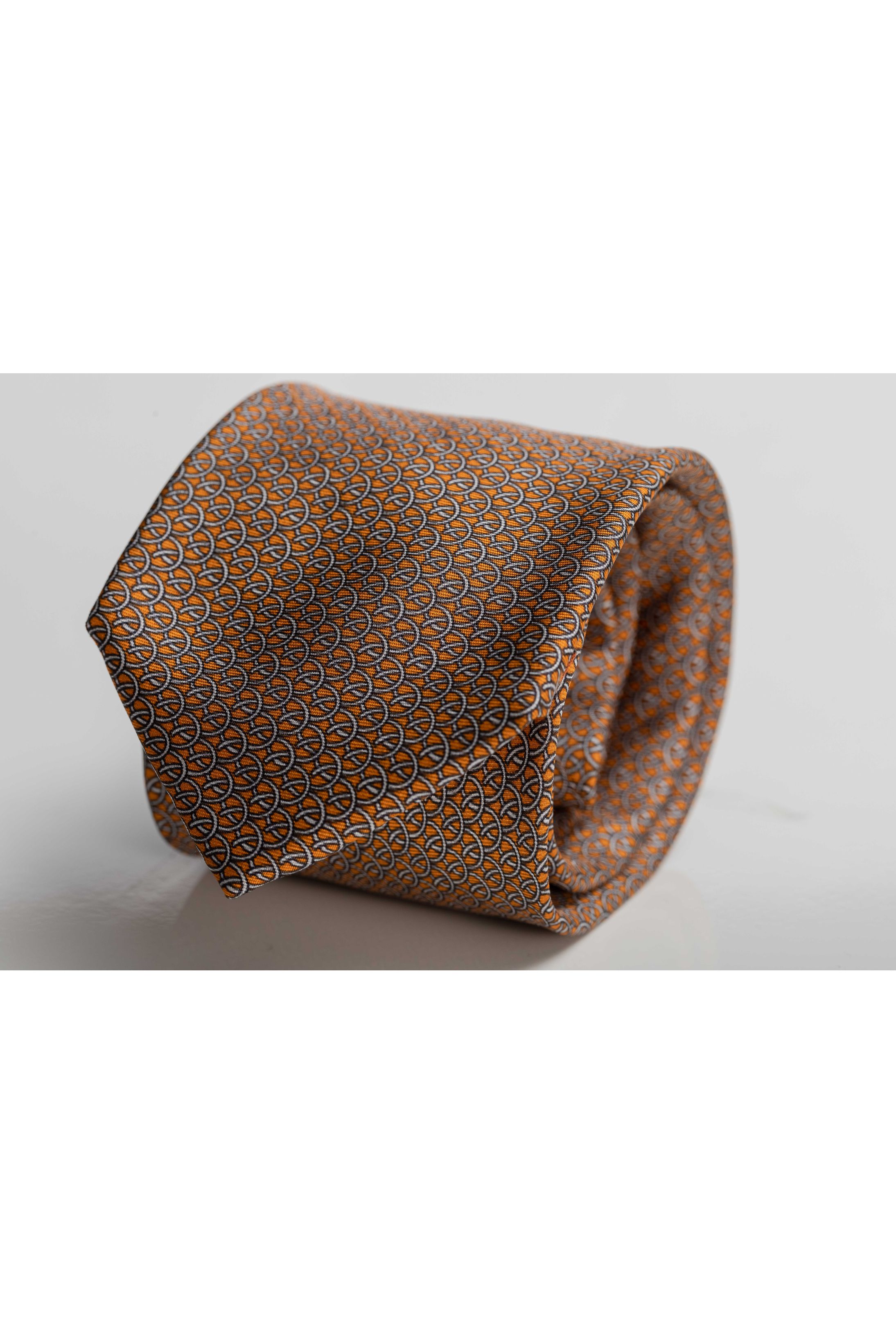 Gravata Seda Italiana Laranja