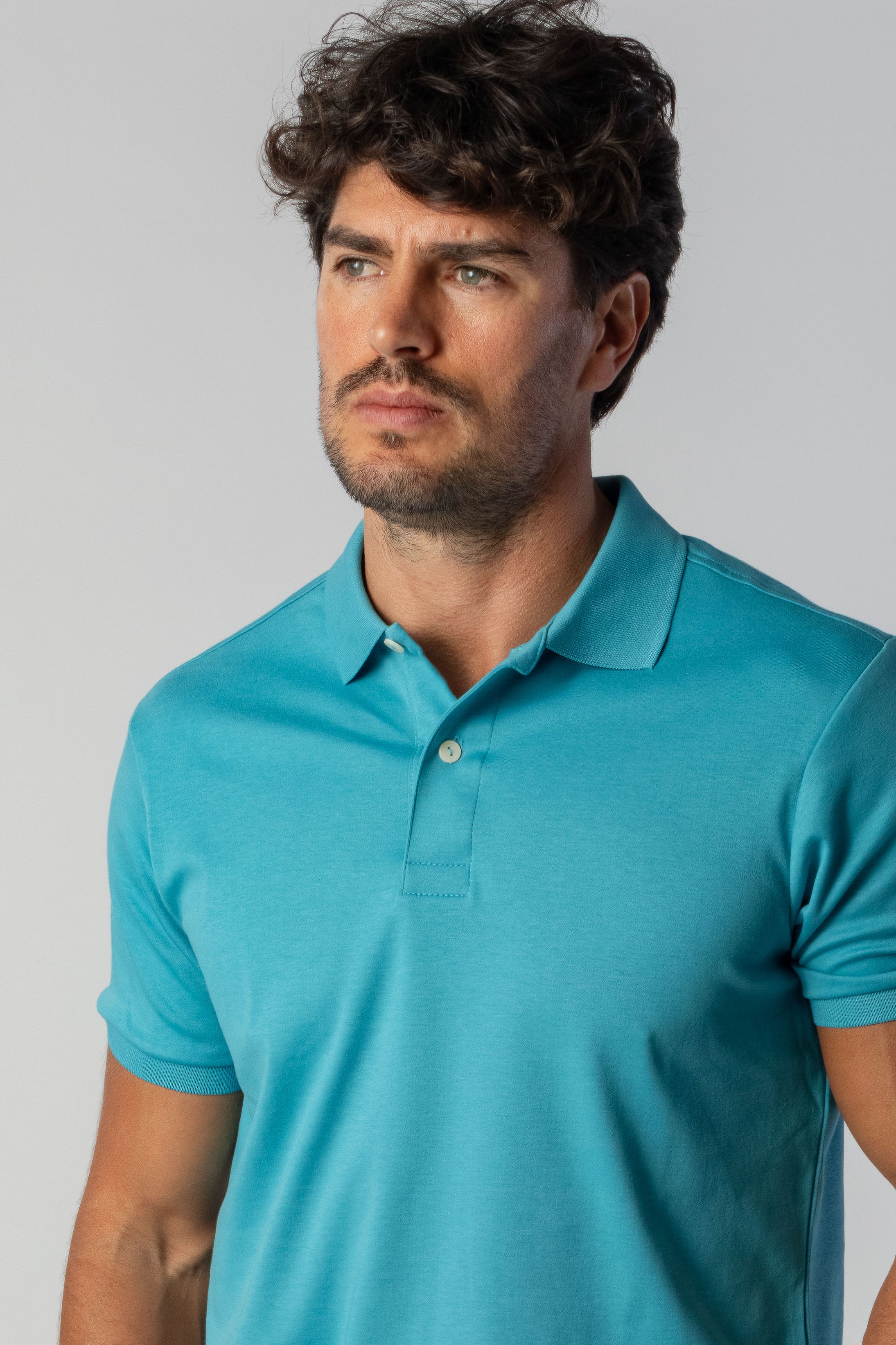 Camisa Polo Malha Peruana verde 
