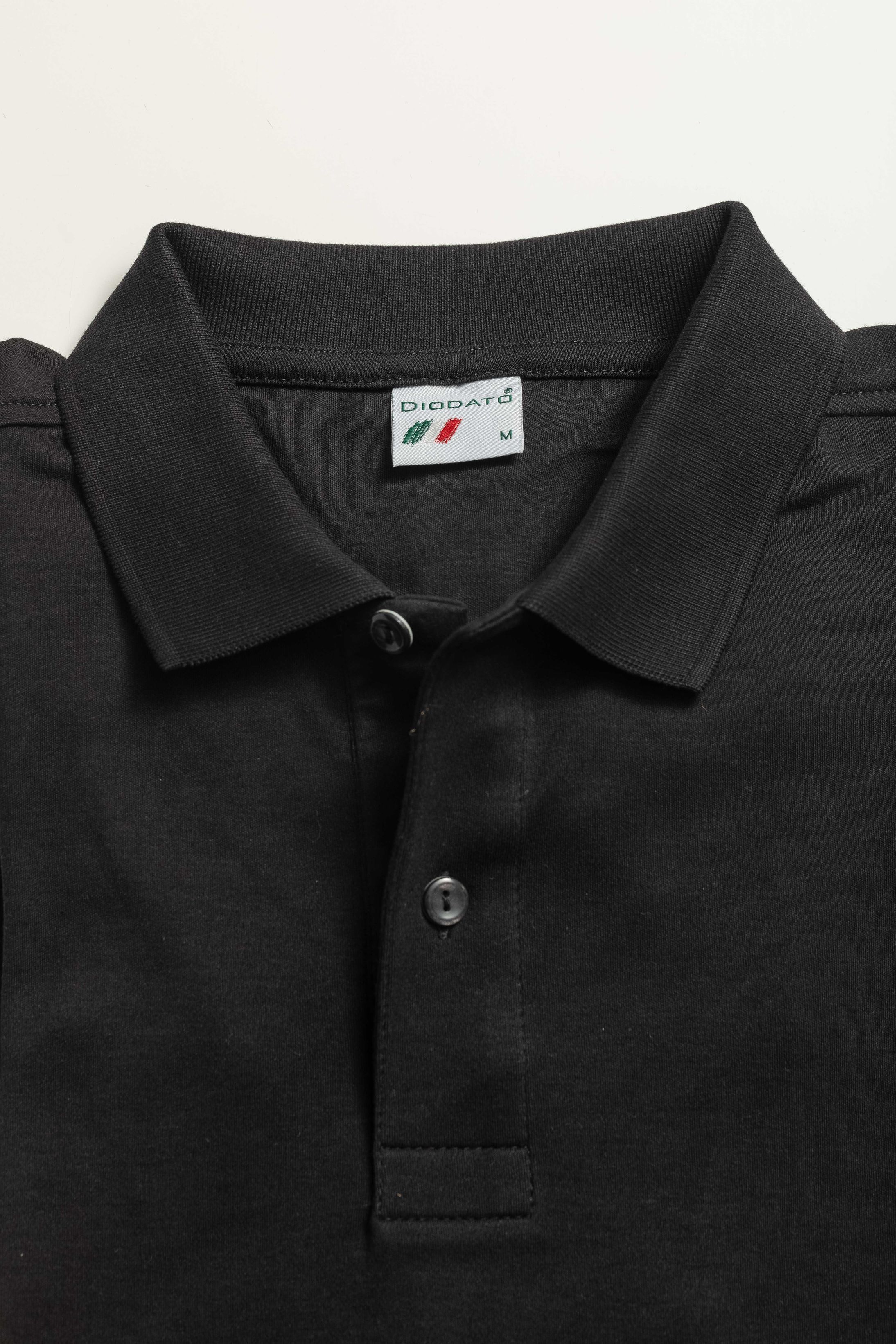 Camisa Polo Malha Peruana preto