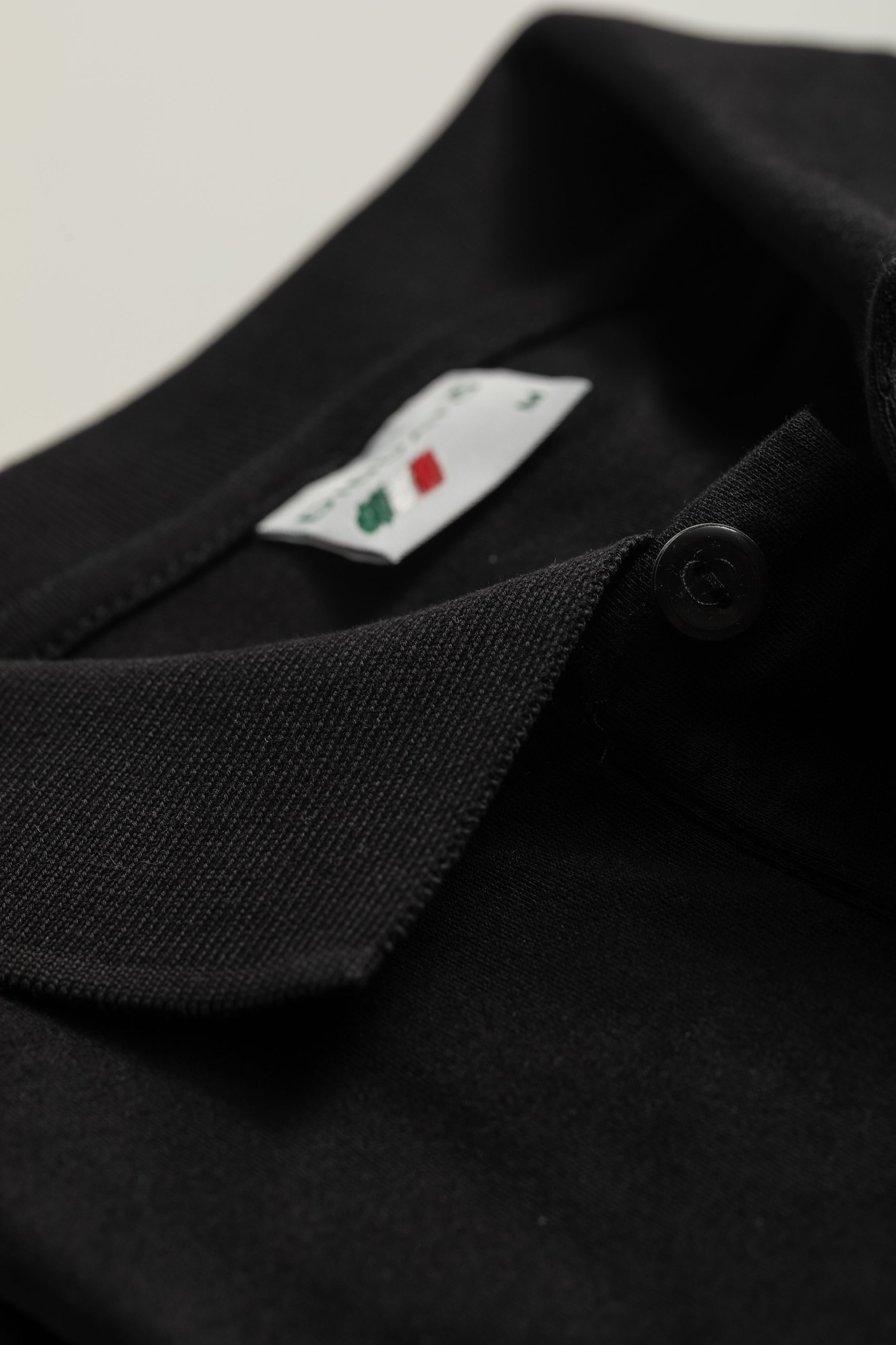 Camisa Polo Malha Peruana preto