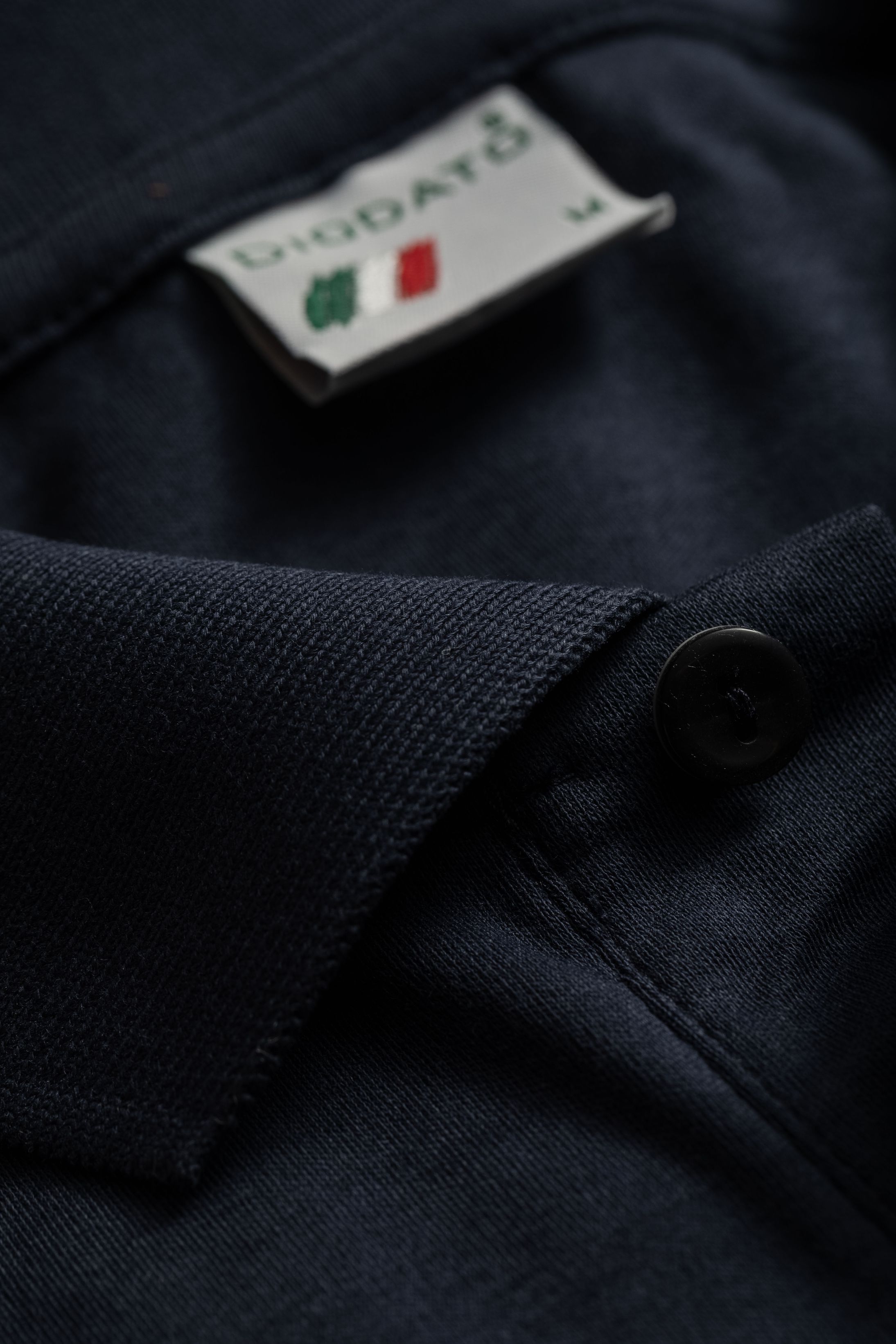 Camisa Polo Malha Peruana marinho