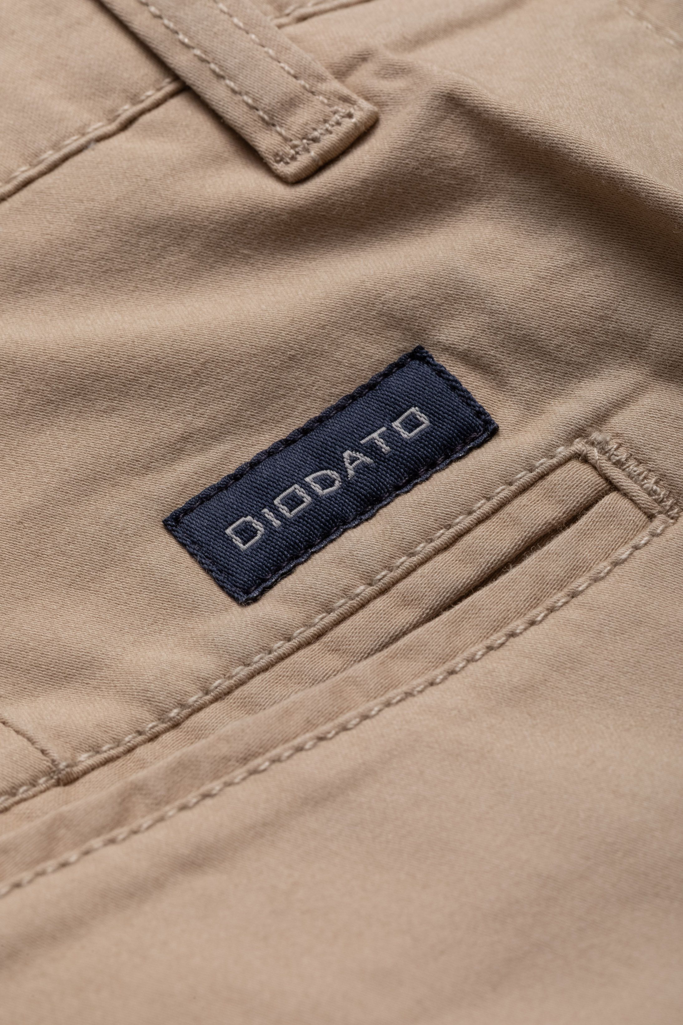 Calça Sport Pima Cotton Slim Fit Caqui - Diodato Alfaiataria