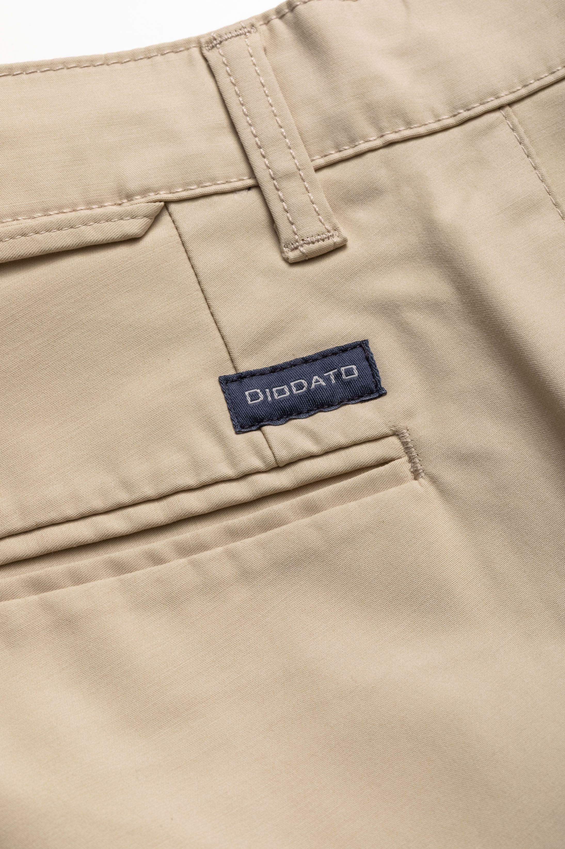 Calça Sport Slim Fit Tessuto Speciale Bege - Diodato Alfaiataria