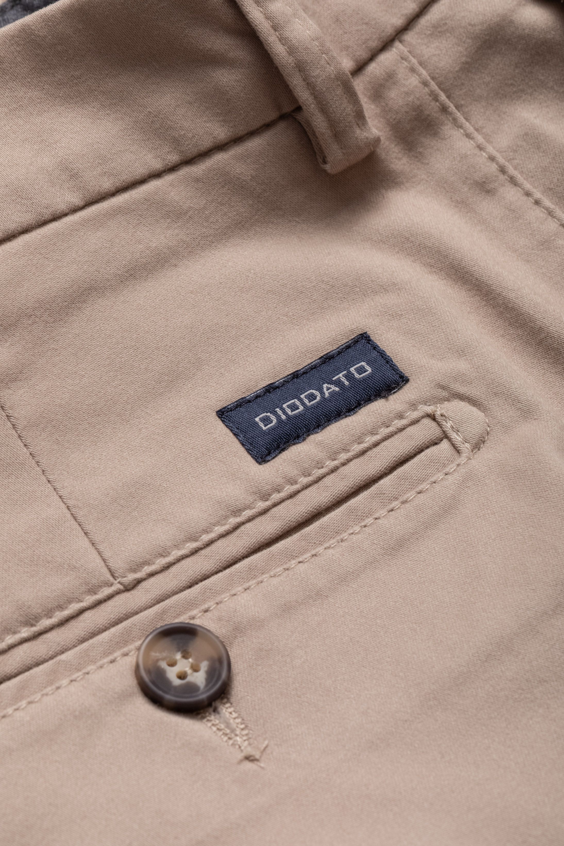Calça Sport Pima Cotton Slim Fit Areia - Diodato Alfaiataria