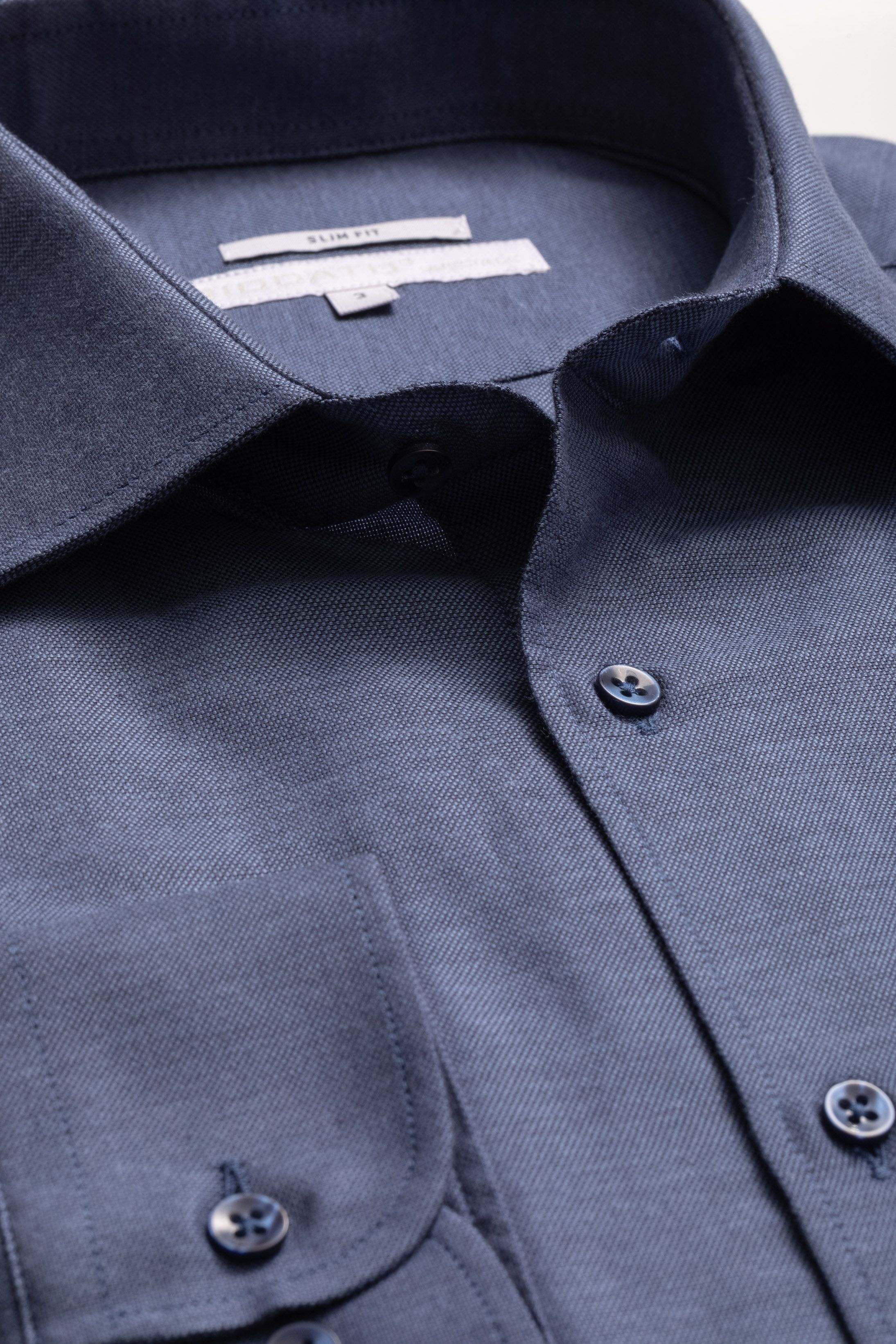 Camisa Manga Longa Slim fit Azul 