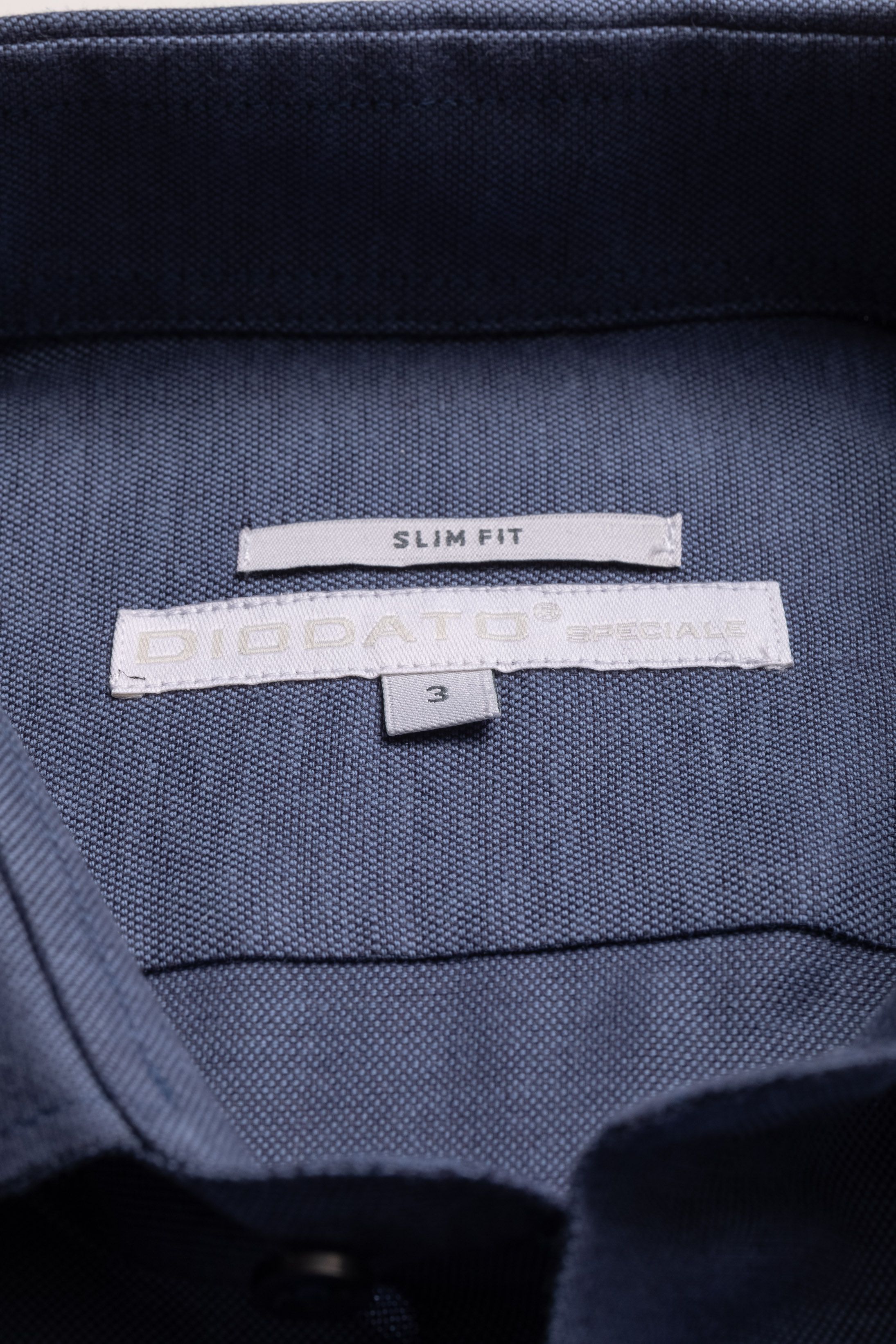 Camisa Manga Longa Slim fit Azul 