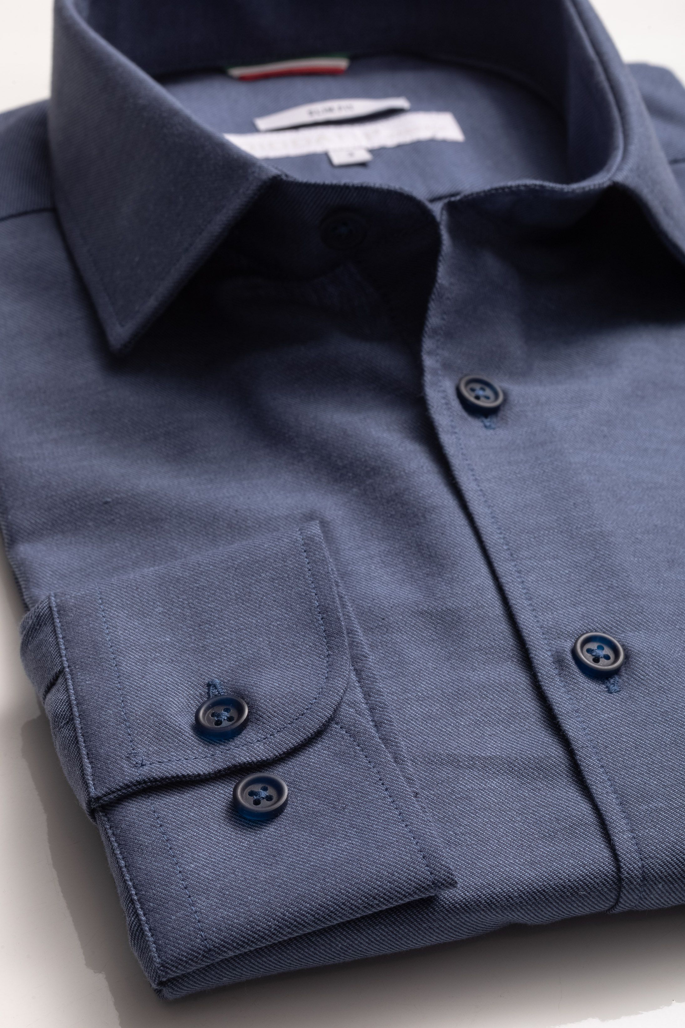 Camisa Manga Longa Slim fit Azul Marinho - Diodato Alfaiataria