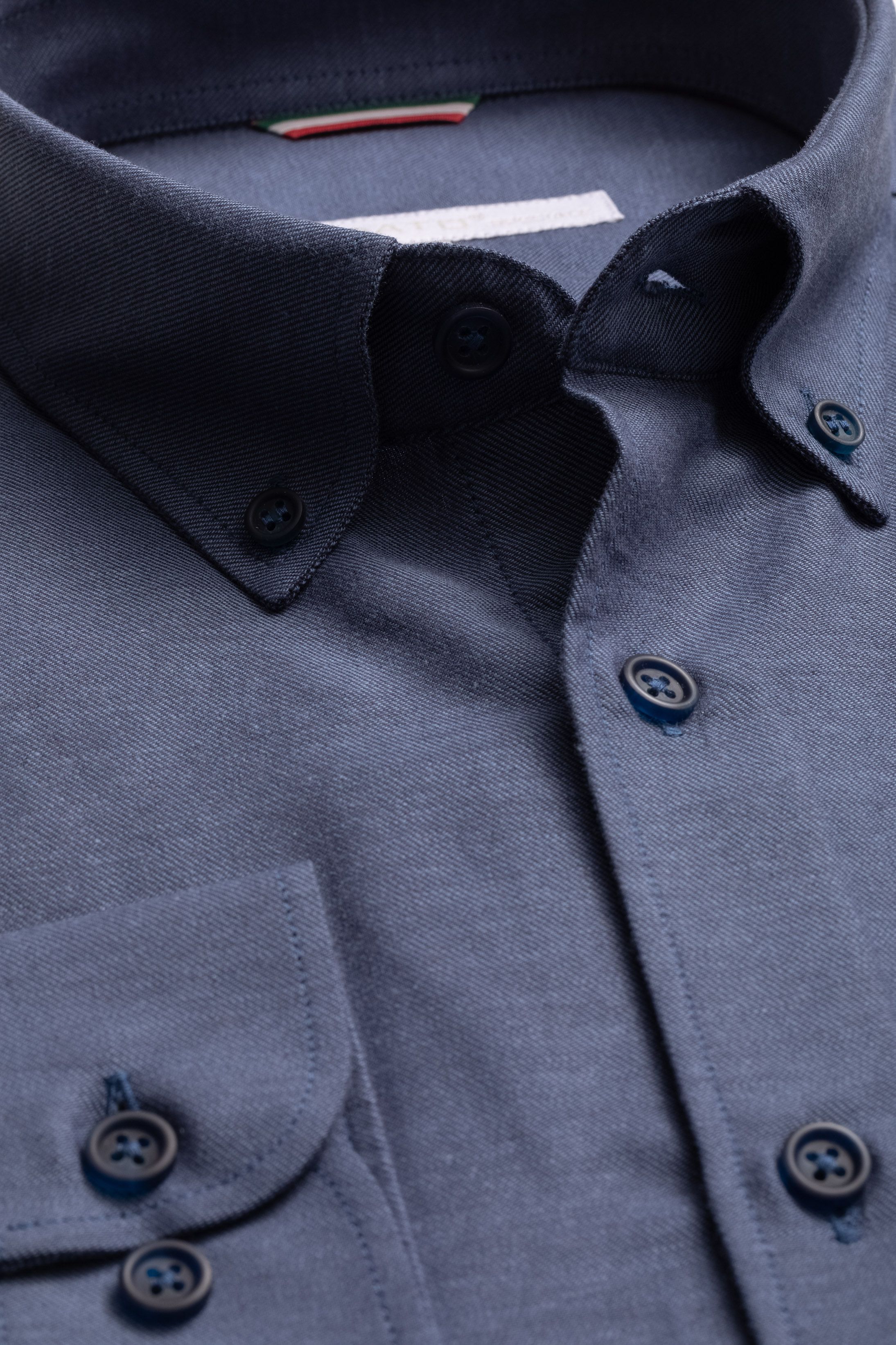 Camisa Manga Longa Regular Azul Marinho