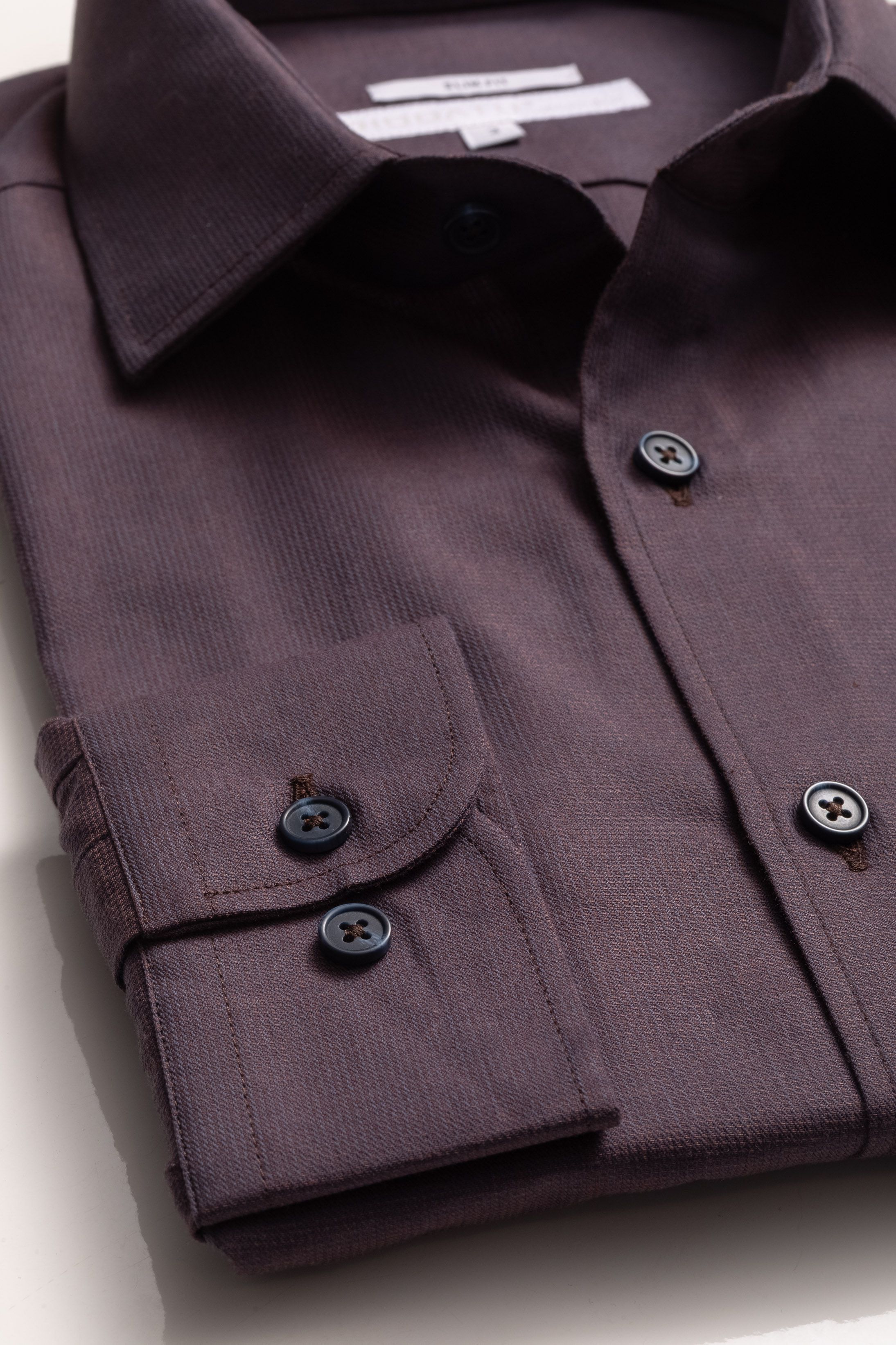 Camisa Manga Longa Slim fit Vinho - Diodato Alfaiataria