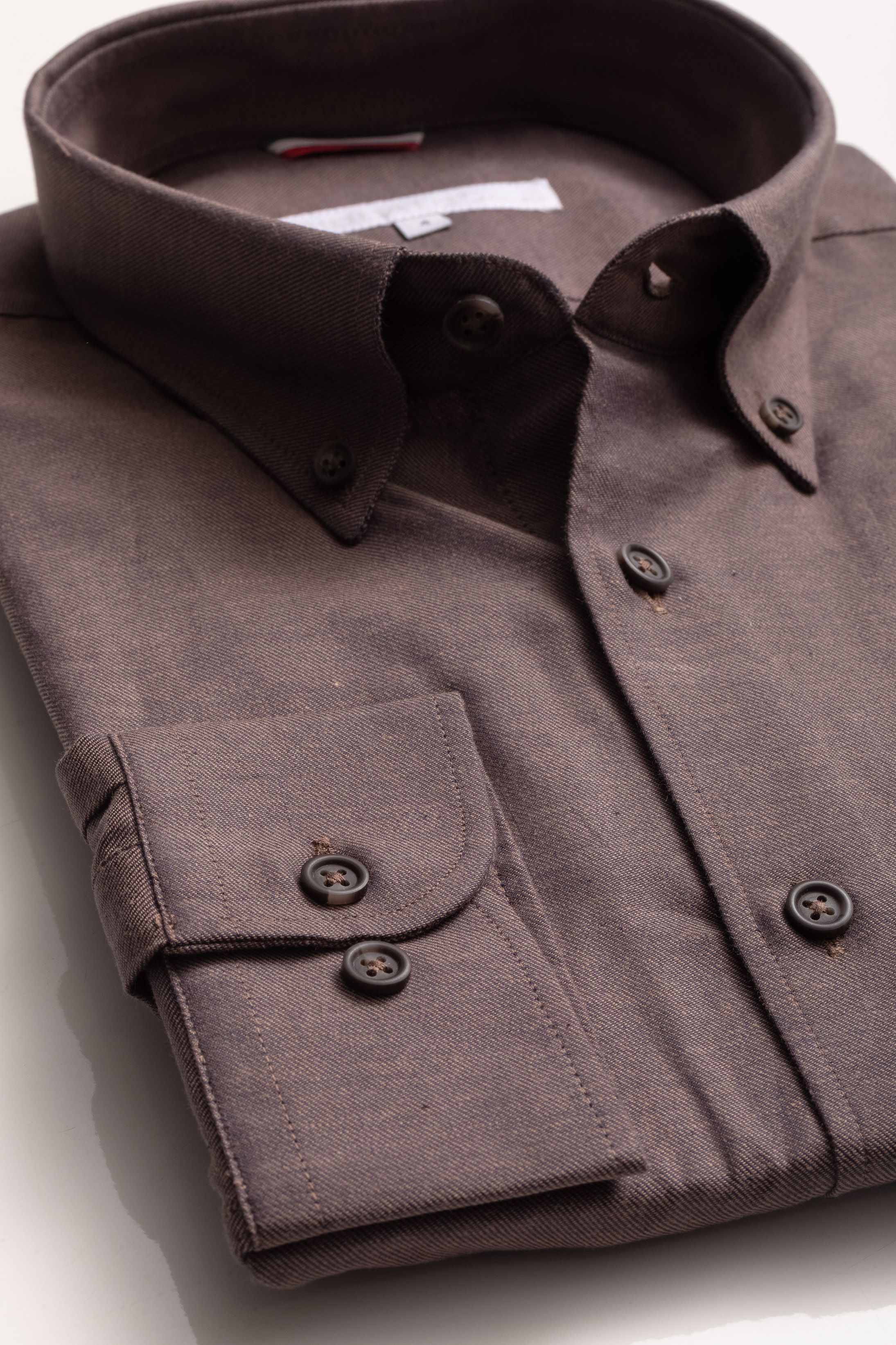 Camisa Manga Longa Regular Marrom - Diodato Alfaiataria